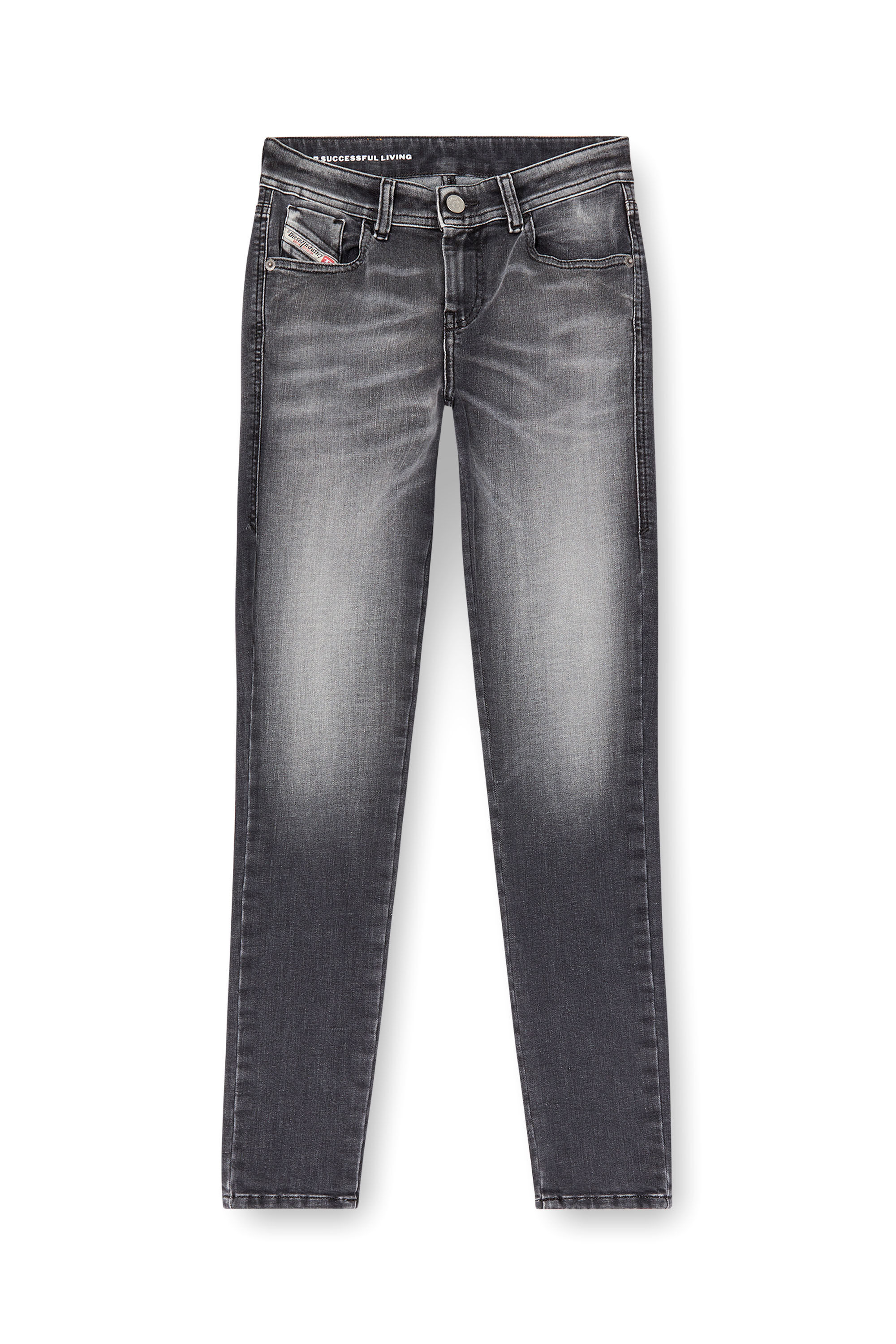 Diesel - Woman's Skinny Jeans 2017 Slandy 09K97, Black/Dark grey - 2
