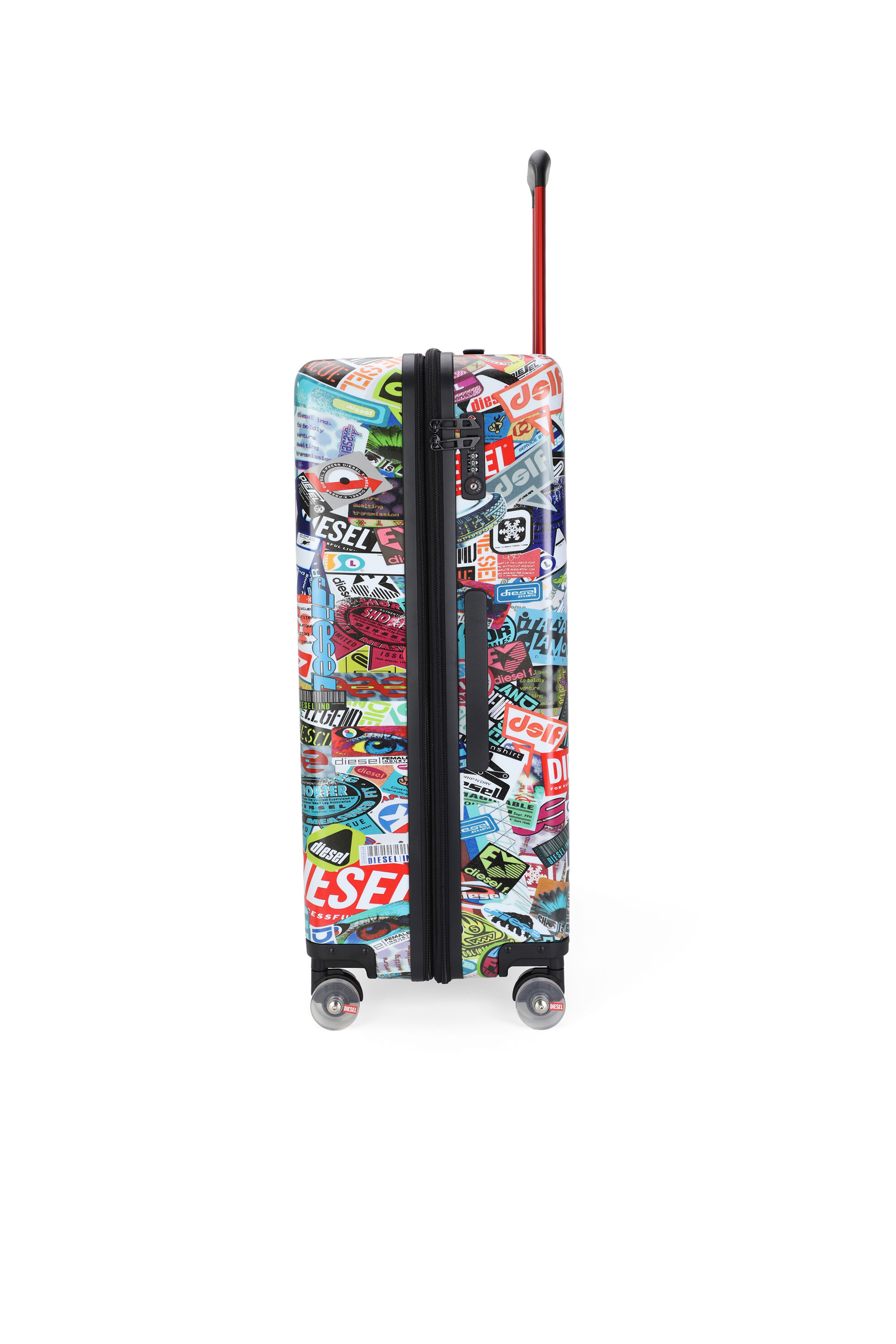 Diesel - DIESEL PC PRINTED TROLLEY-STICKERS- DSL0, Unisex's Sticker style suitcase size L in Multicolor - 4