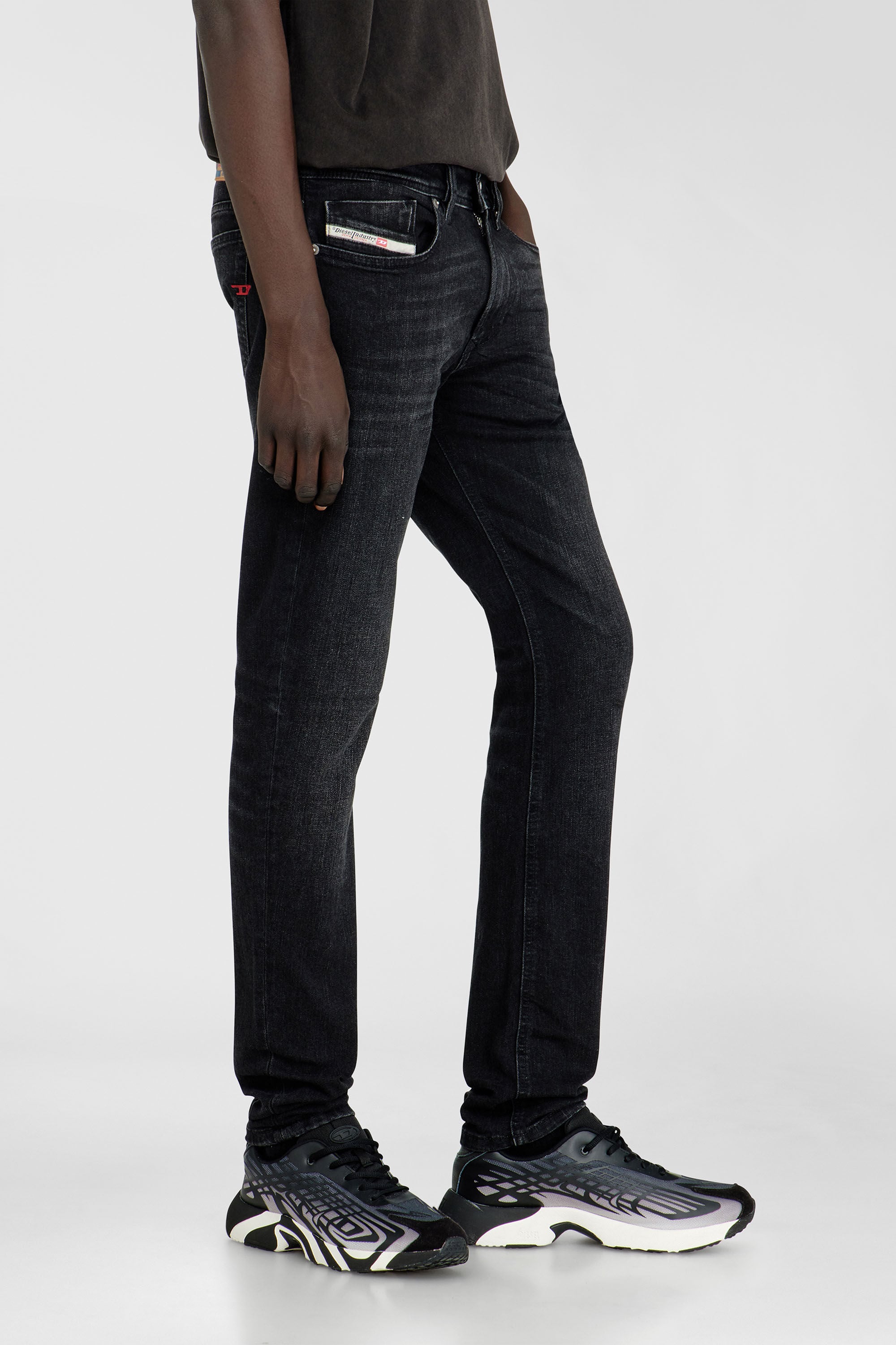Diesel - Man's Skinny Jeans 1979 Sleenker 0GRDA, Black/Dark grey - 7