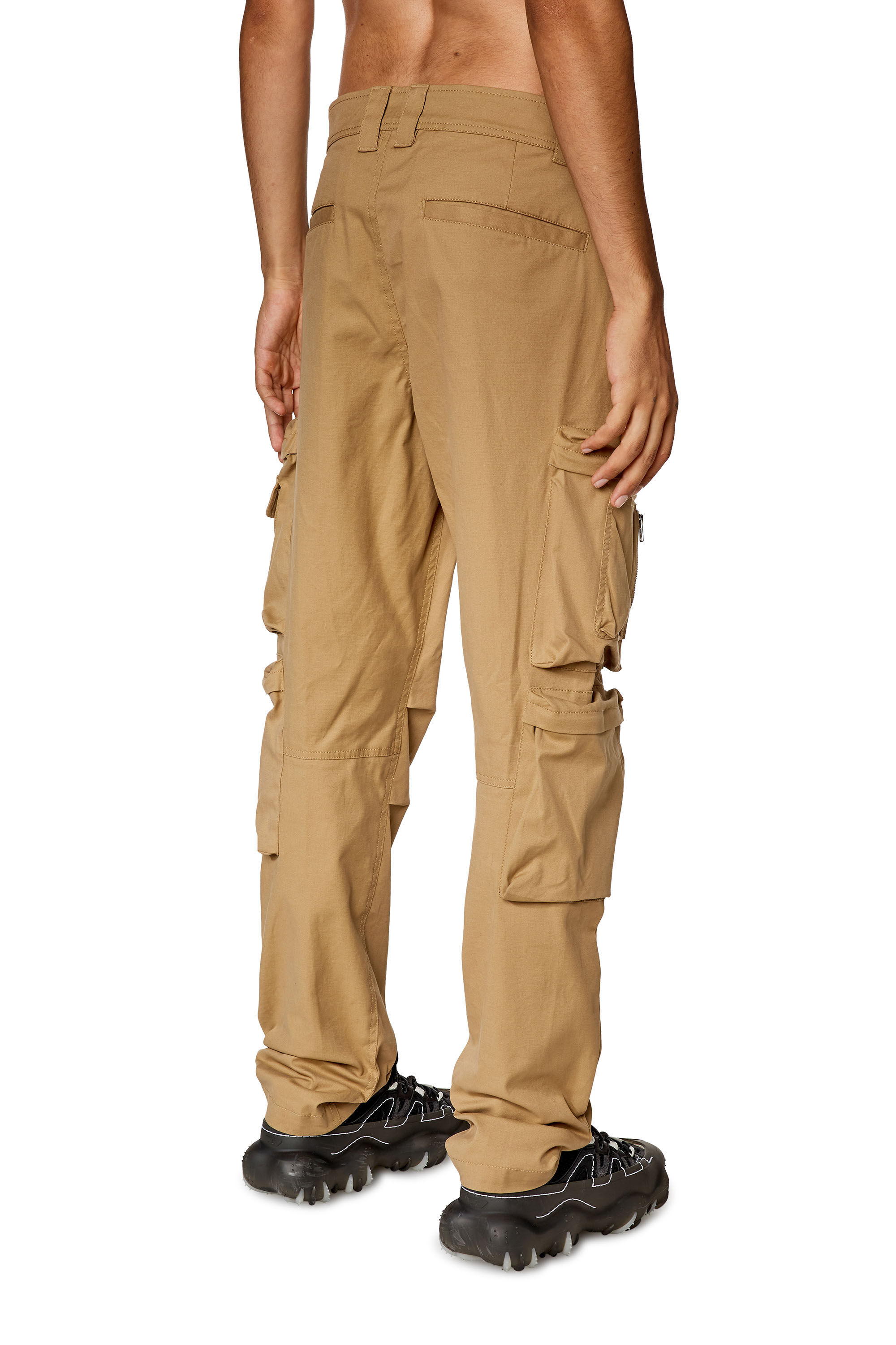 Diesel - P-ARLEM, Man Cargo pants with zip pocket in Brown - Image 2