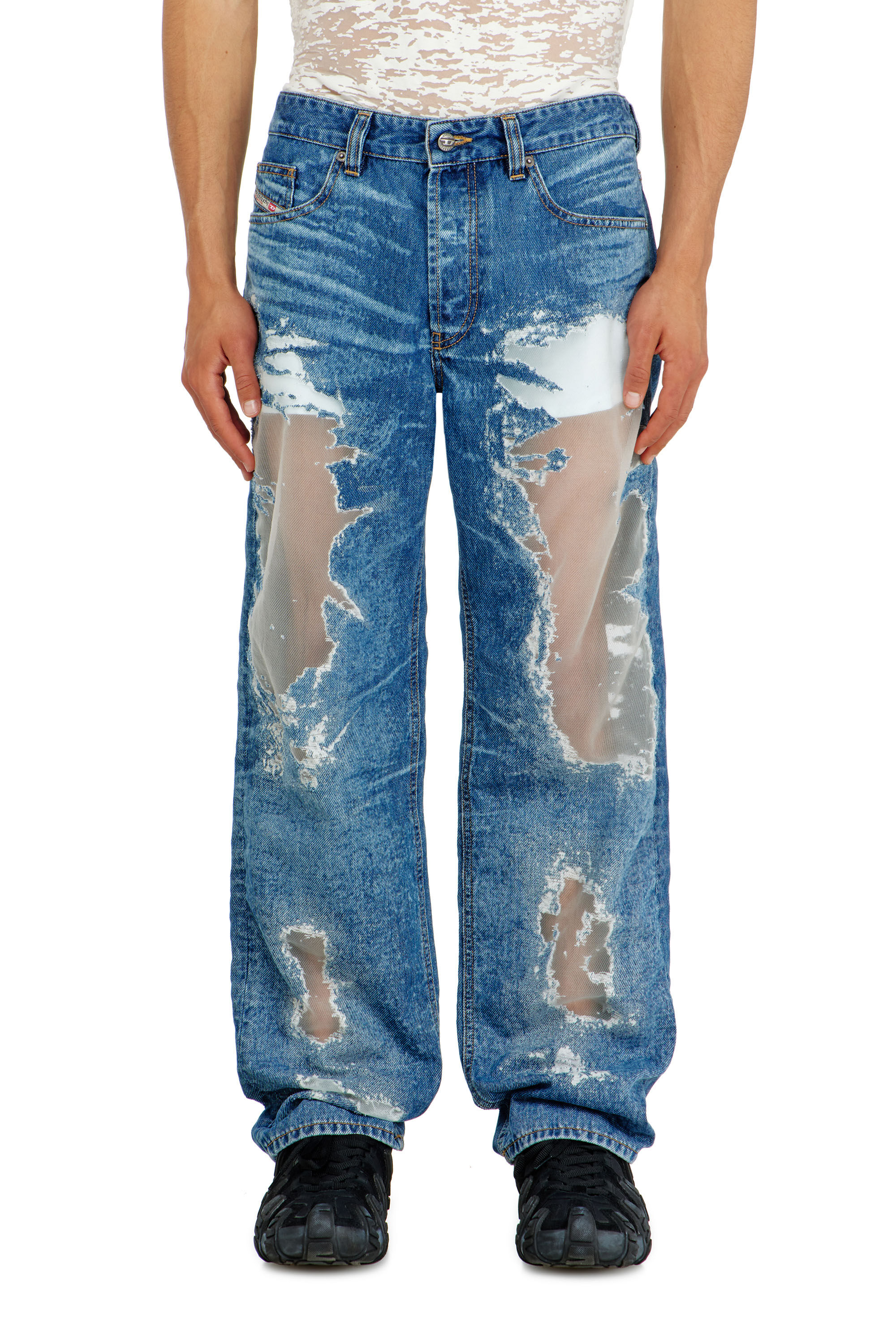 Diesel - Man's Regular Jeans 2024 D-Macs 068ZH, Medium blue - 2