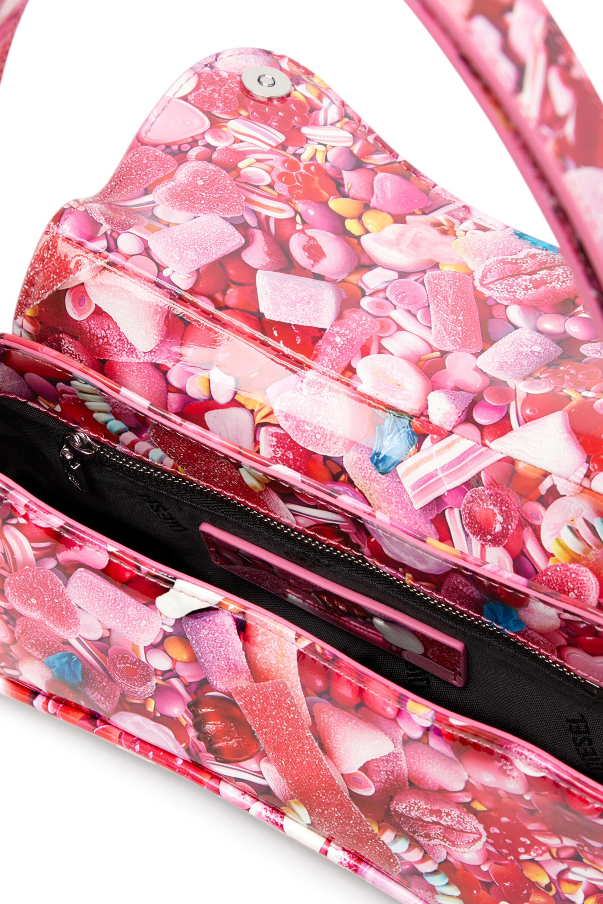 Diesel - PLAY CLUTCH, Woman's Play-Glossy clutch with print in Pink - 2