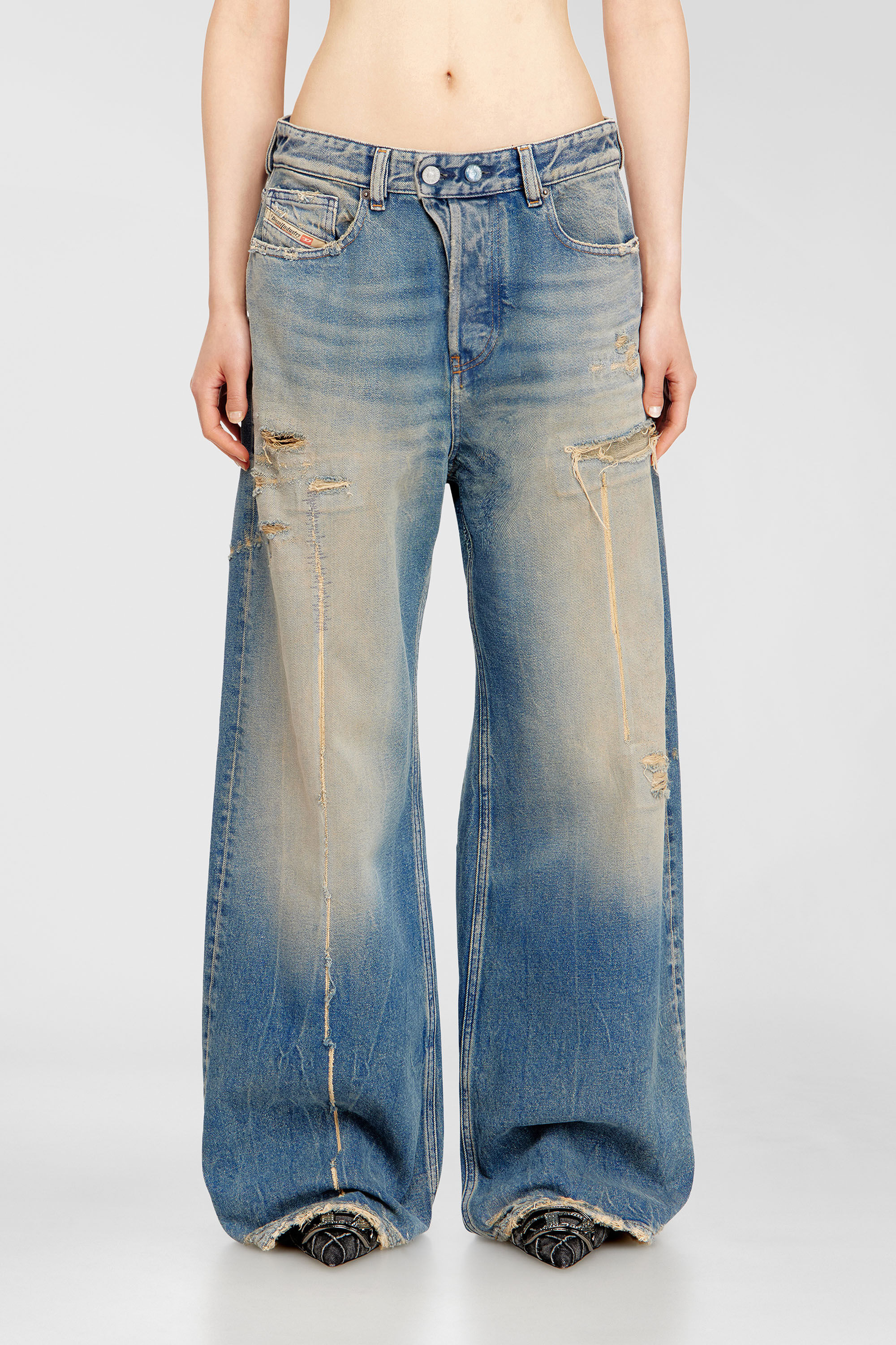 Diesel - Unisex's Relaxed Jeans 1996 D-Sire 09N29, Medium blue - 2