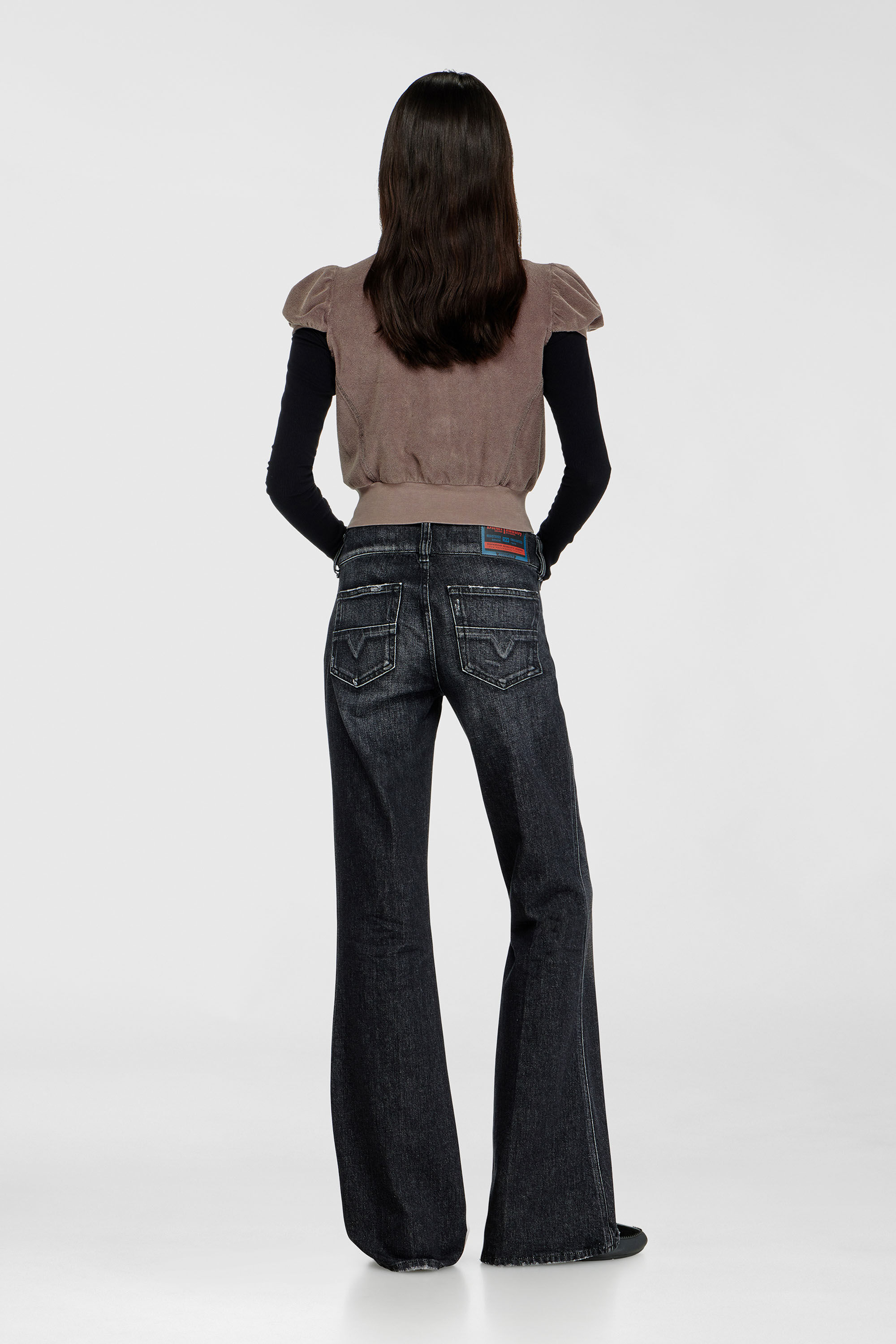 Diesel - Woman's Bootcut Jeans D-Hush 09N50, Black/Dark grey - 3