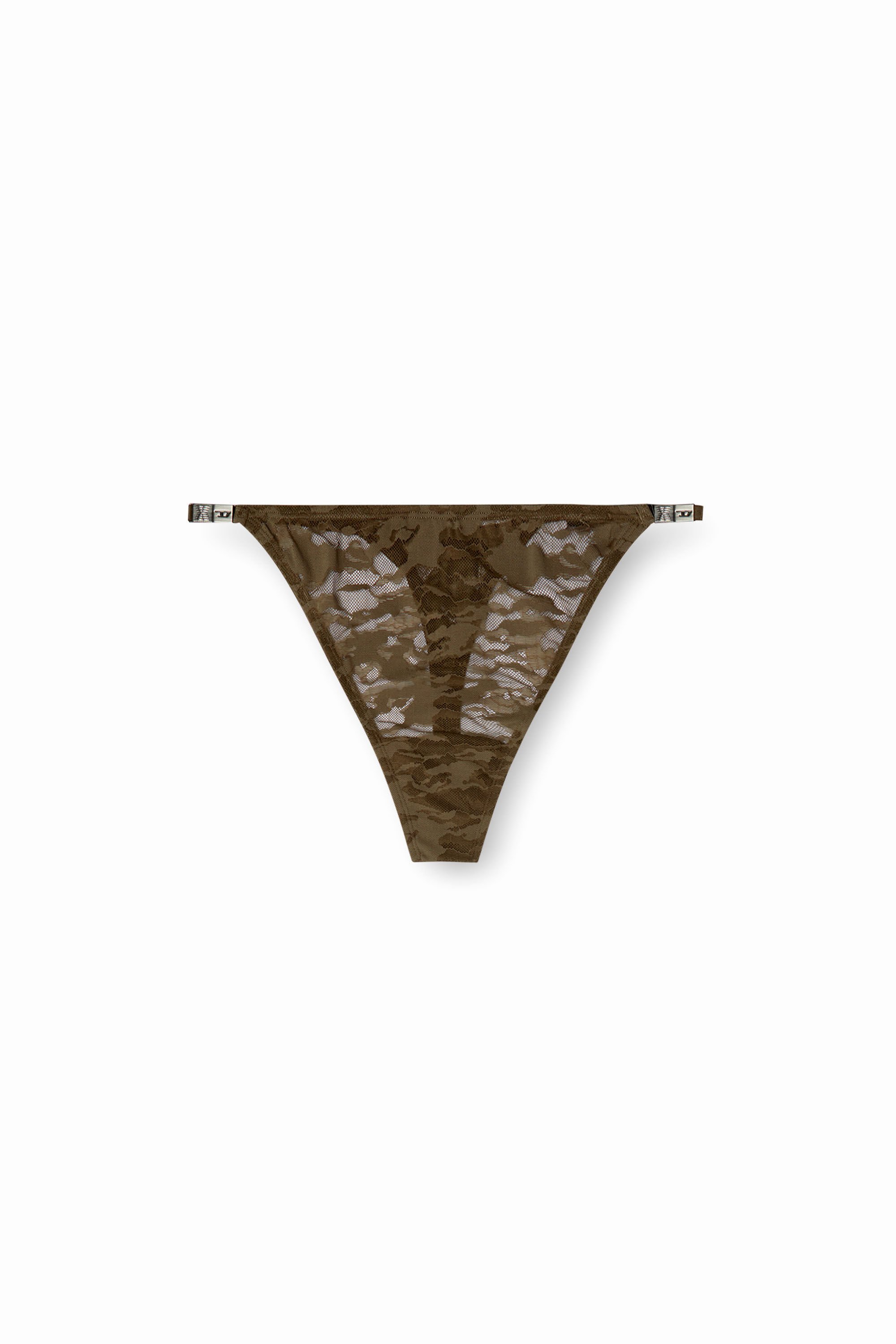 Diesel - C-CAMO-LACE-STRING-THONG, Woman's Thong in camo lace in Brown - 2