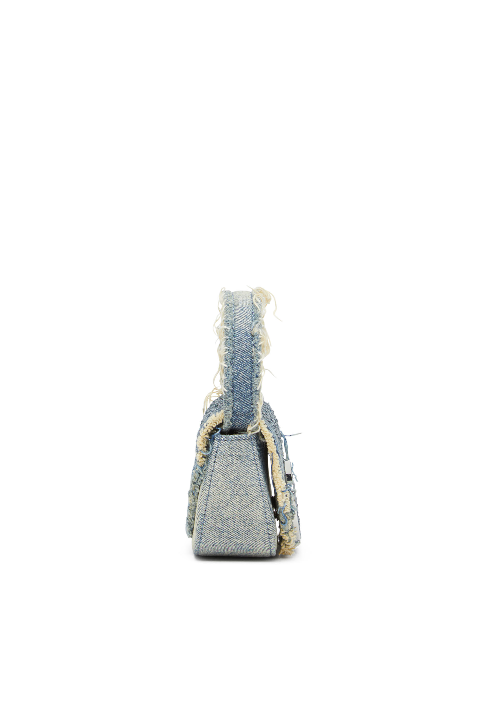 Diesel - 1DR XS, Woman 1DR XS-Iconic mini bag in denim and crystals in Blue - Image 4