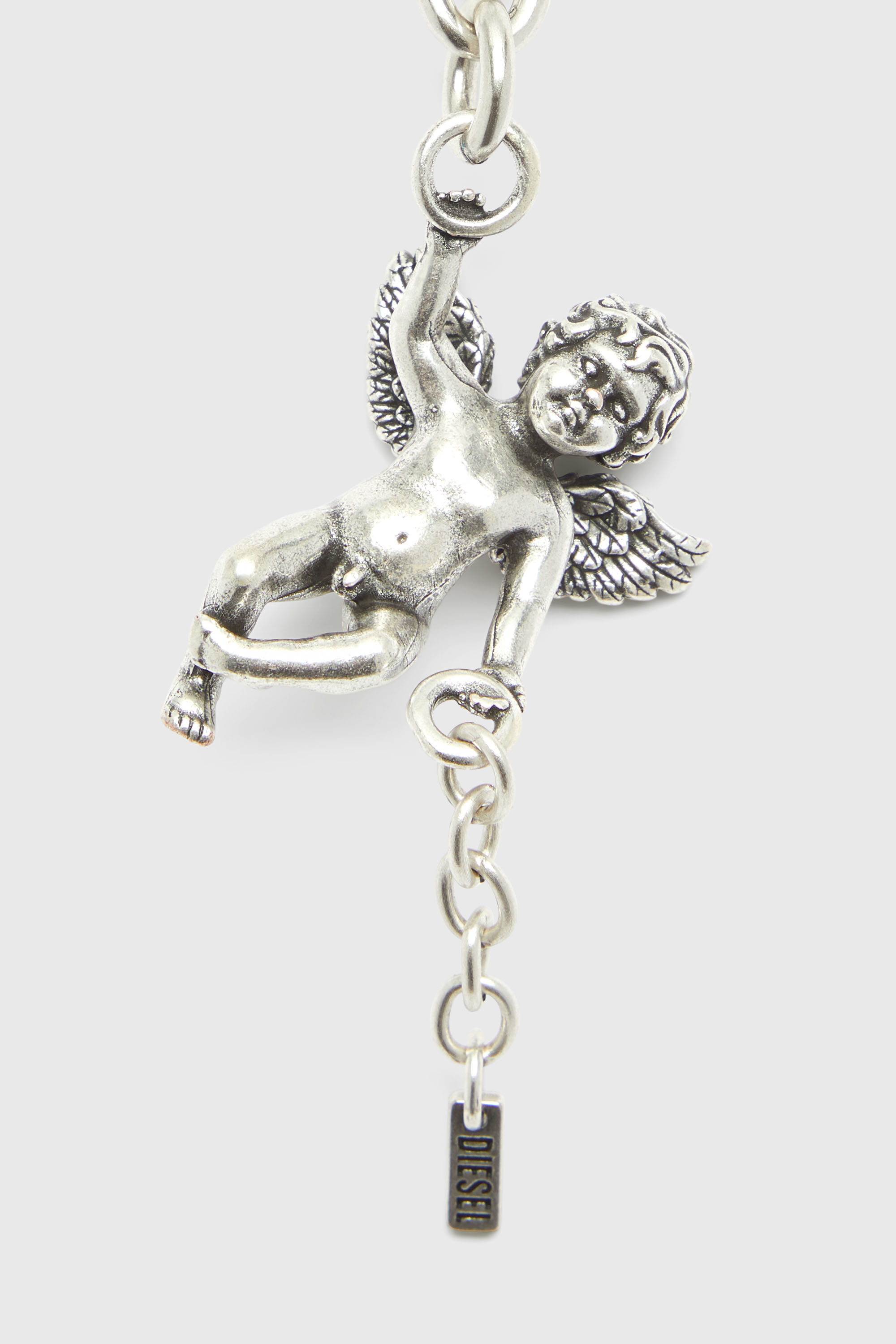 Diesel - CHARM-ANGEL, Woman's Metal cherub charm in Silver - 3