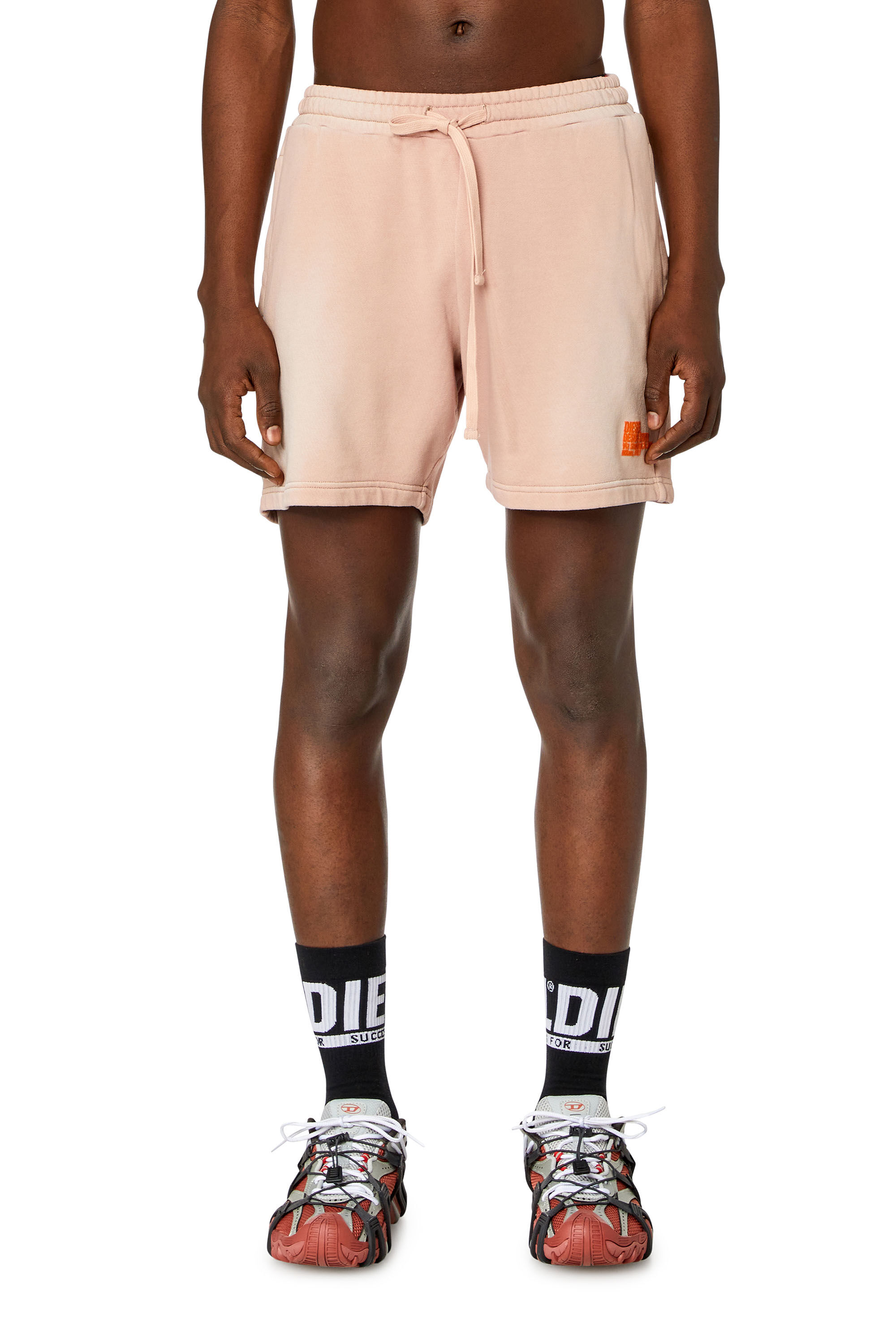Diesel - P-STELT-N1, Man Sweat shorts with sun-faded effect in Pink - Image 1