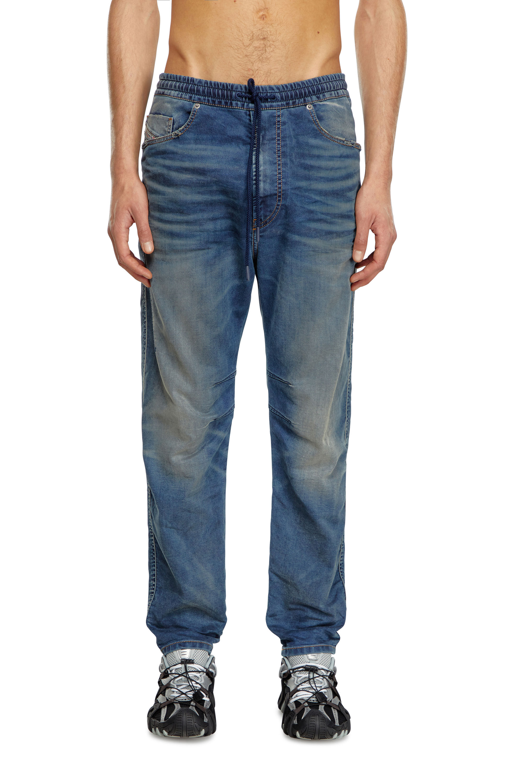 Diesel - Man's Regular 2040 D-Amage Joggjeans® 068MC, Medium blue - 3