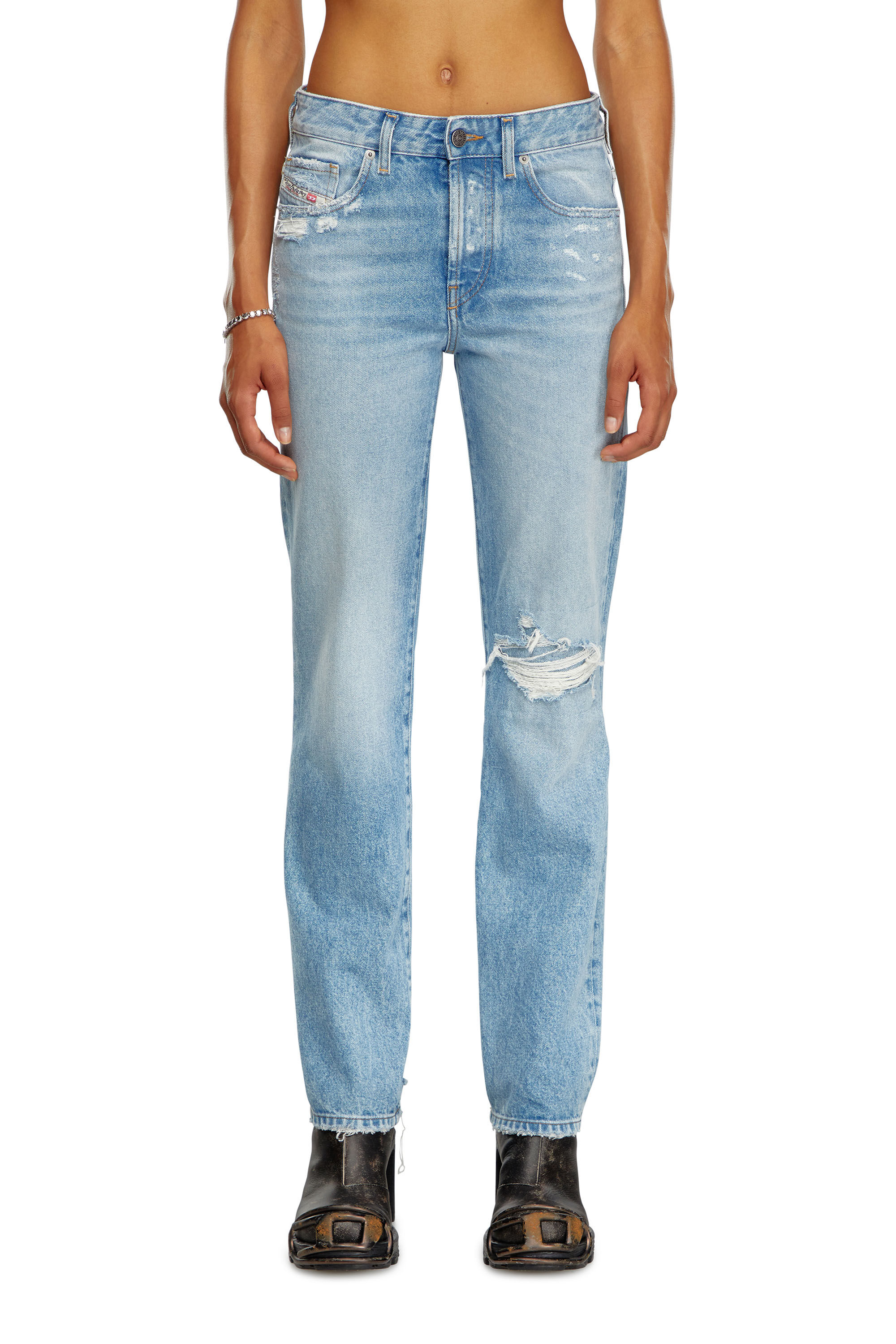 Diesel - Straight Jeans 1989 D-Mine 09J80, Light Blue - Image 3