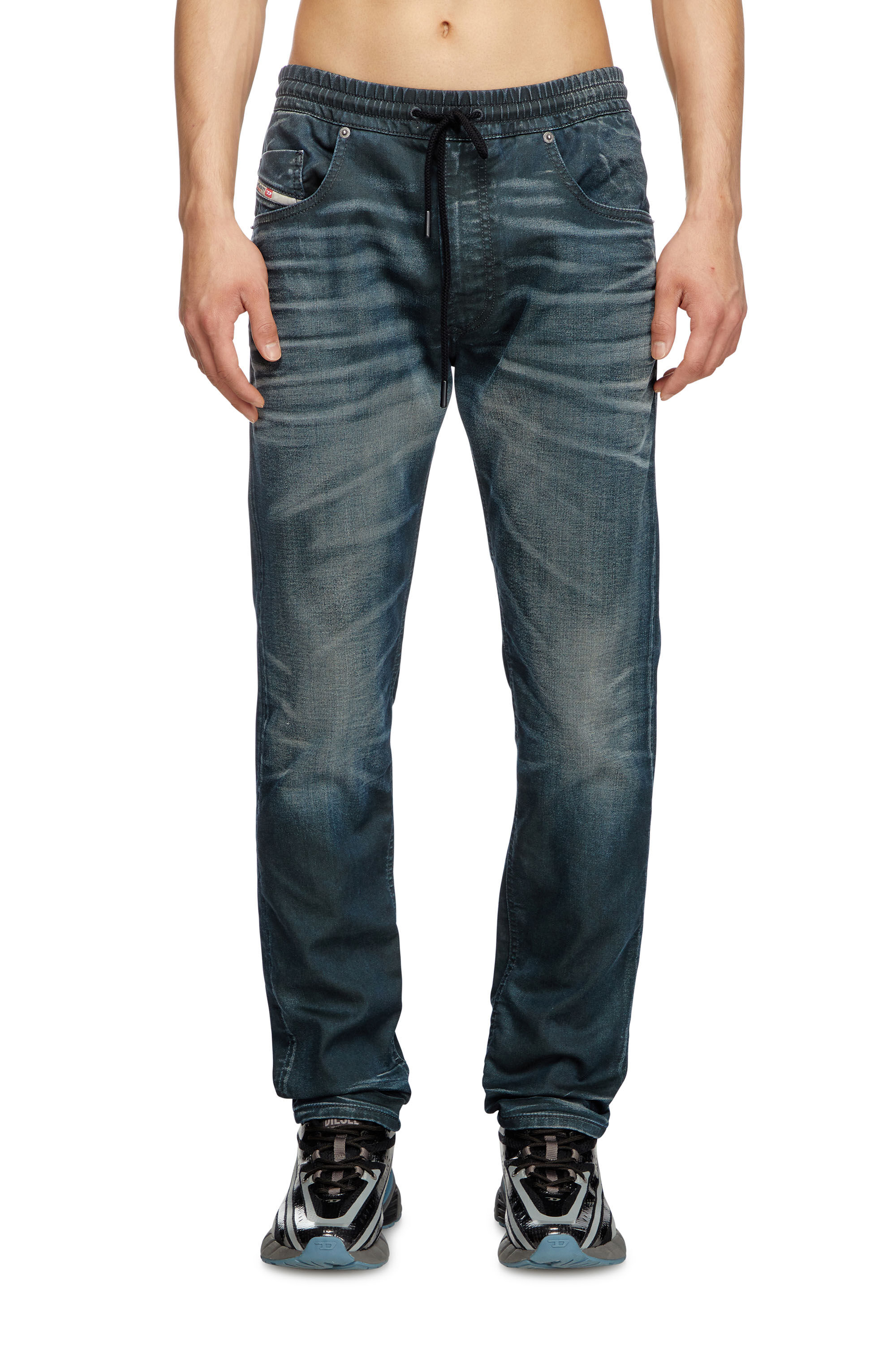 Diesel - Man's Regular 2030 D-Krooley Joggjeans® 068QK, Dark Blue - 3