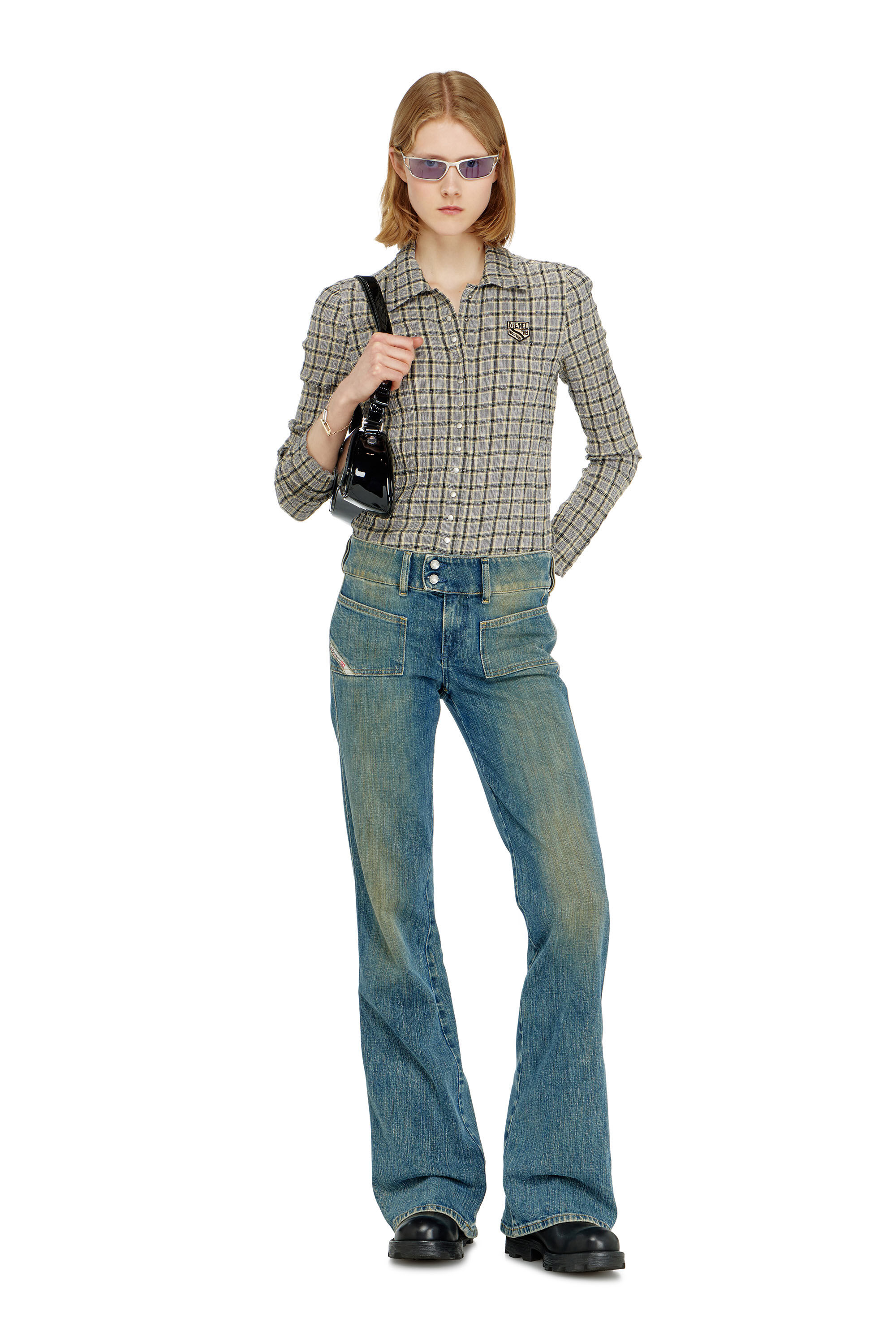 Diesel - Woman's Bootcut Jeans D-Hush 007EJ, Medium blue - 1