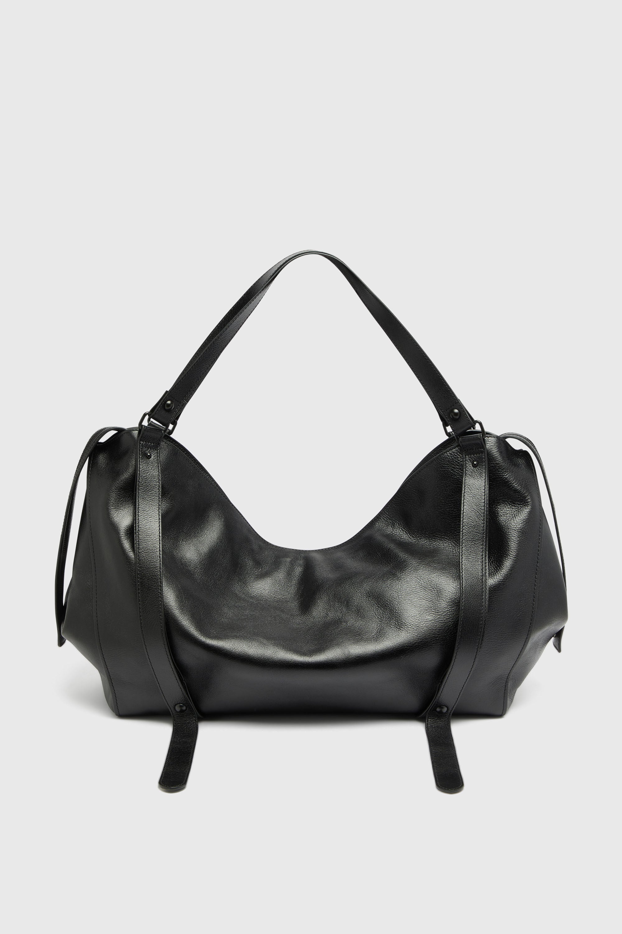 Diesel - D-ONE DUFFLE 48H, Unisex's D-One-Duffle bag in leather in Black - 2