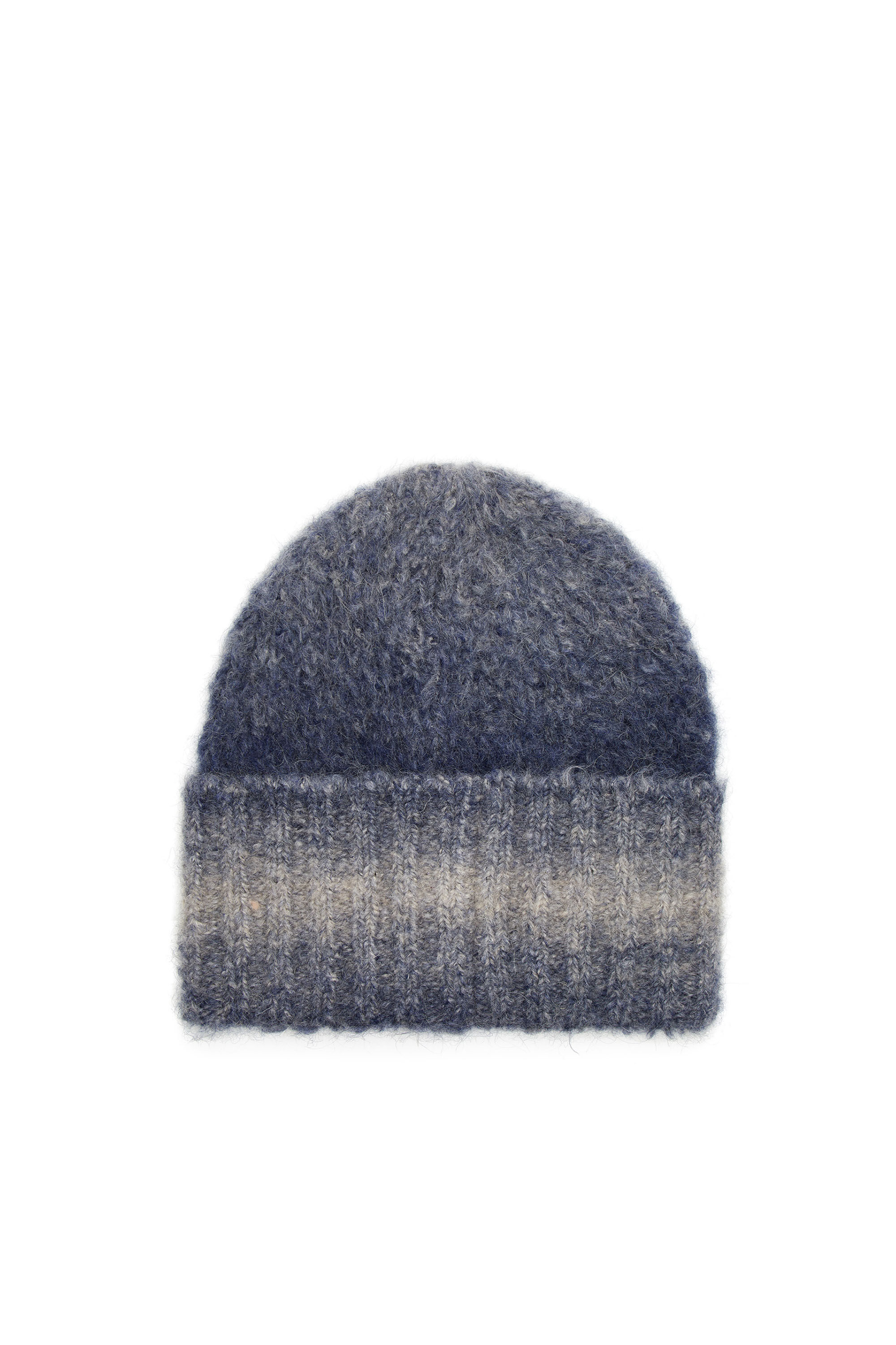 Diesel - K-PELO, Unisex Alpaca beanie with Oval D embroidery in Blue - Image 2