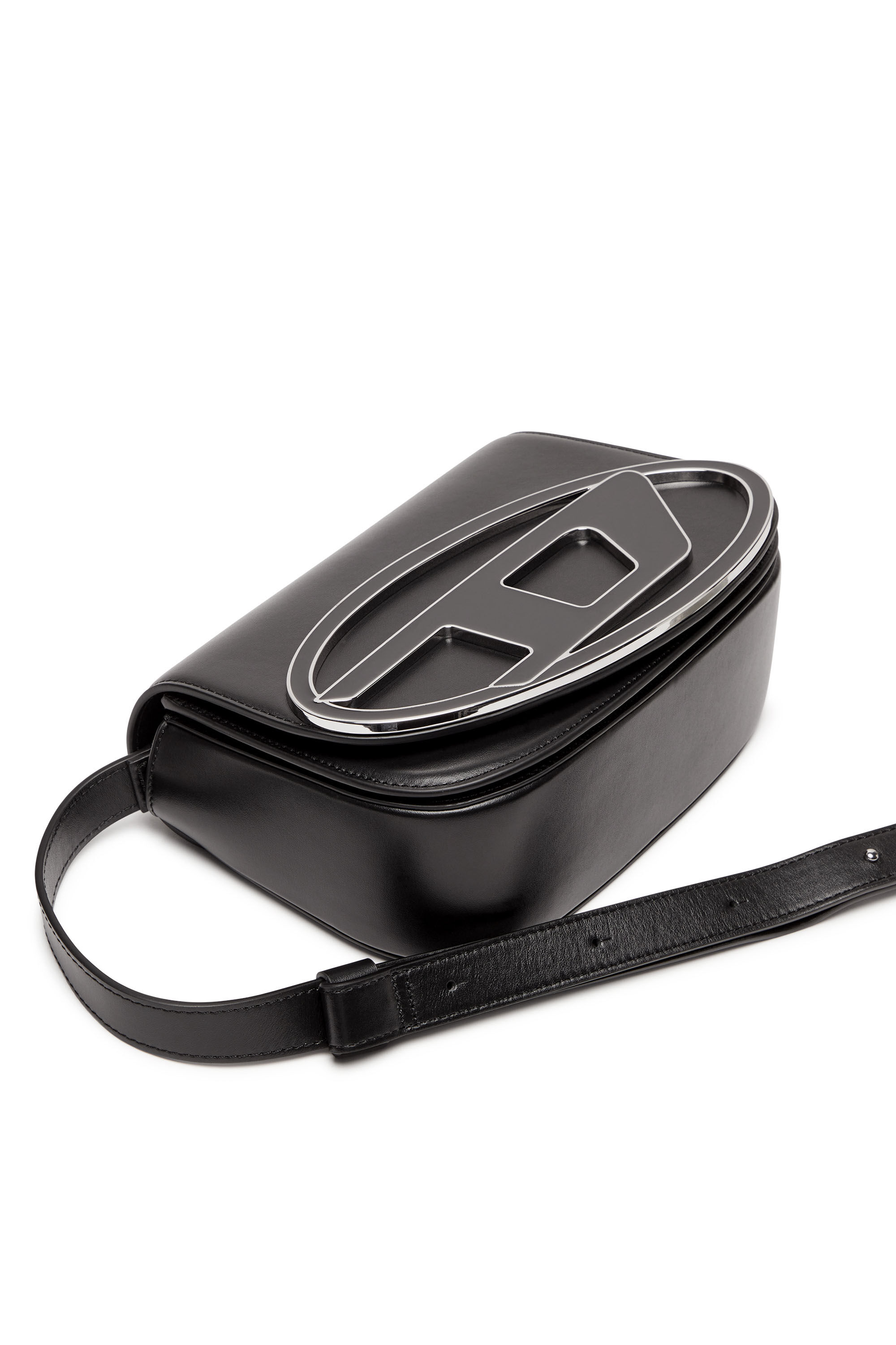 Diesel - 1DR M, Woman's 1DR M-Iconic medium shoulder bag in leather in Black - 2
