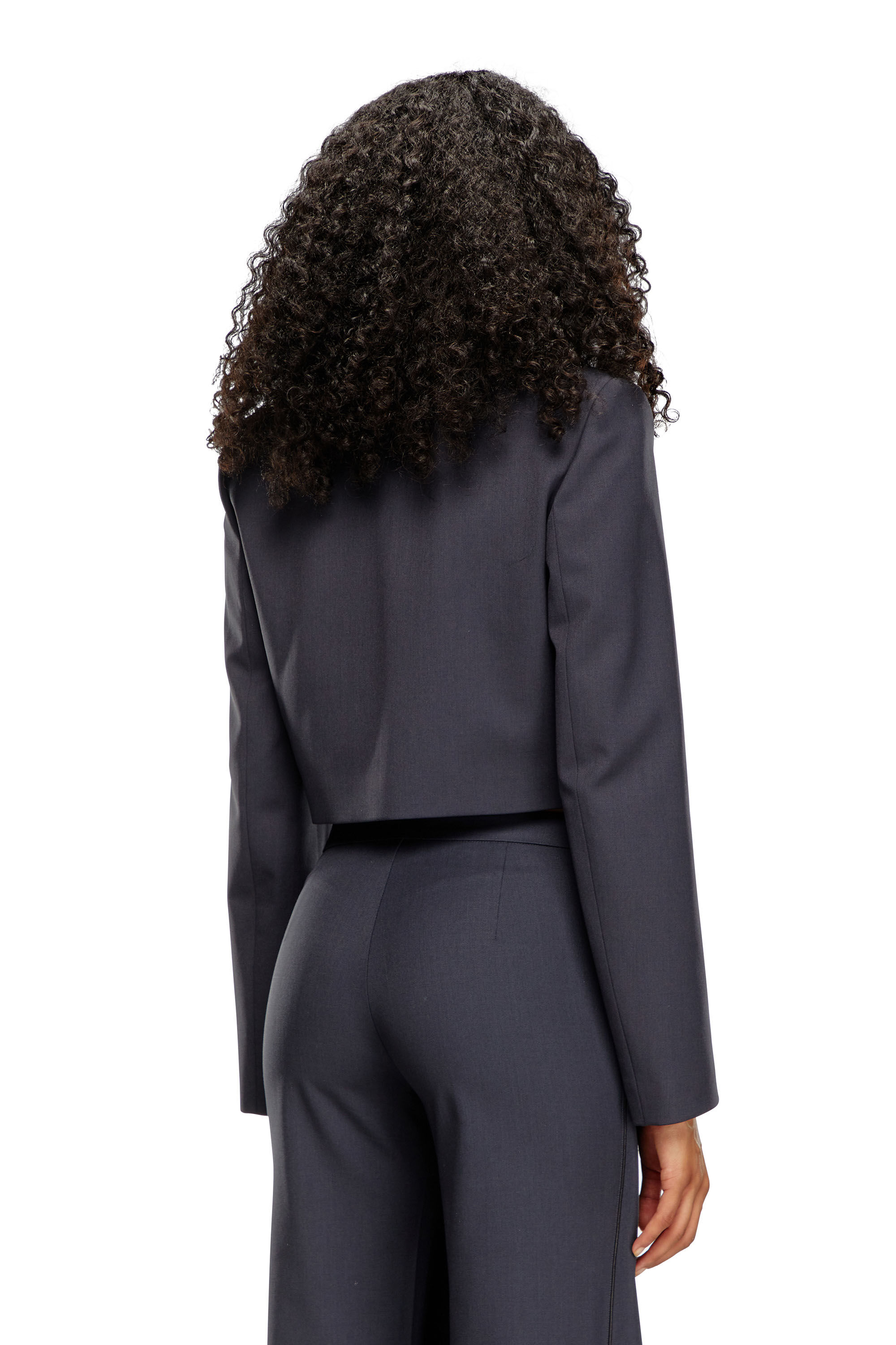 Diesel - G-MILLA-P1, Woman Cropped blazer in stretch wool blend in Grey - Image 4
