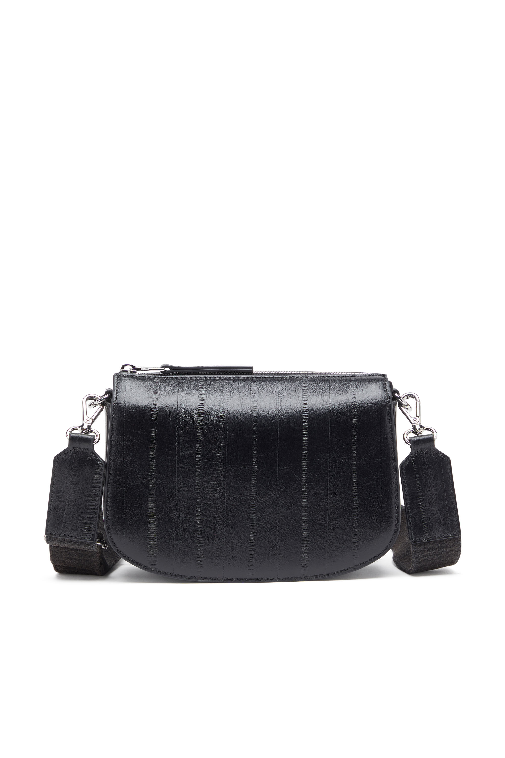 Diesel - 1DR CAMERA BAG, Man's 1DR-Camera bag in eel-effect leather in Black - 3