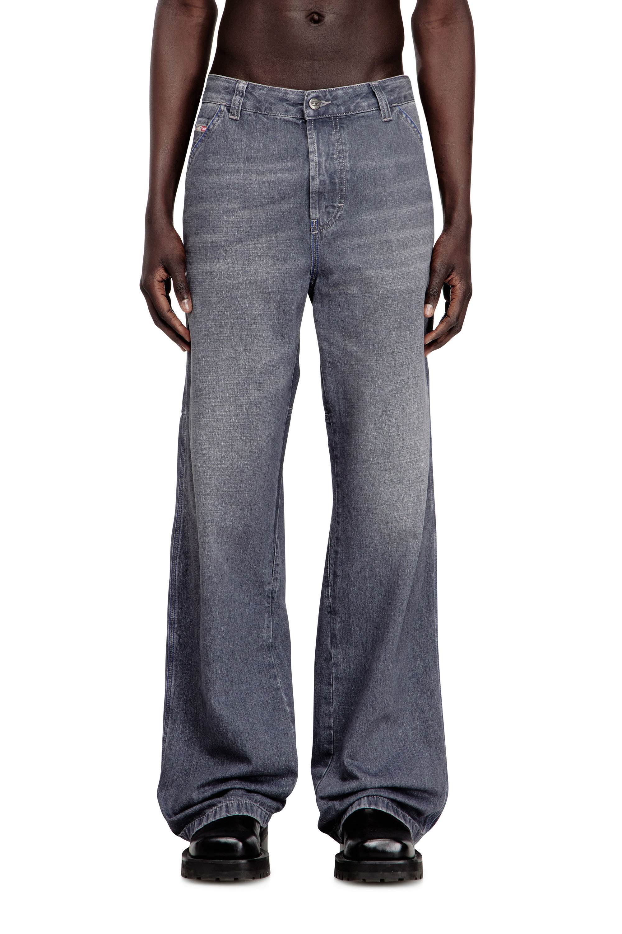Diesel - Man's Relaxed Jeans D-Livery 09N83, Grey - 3