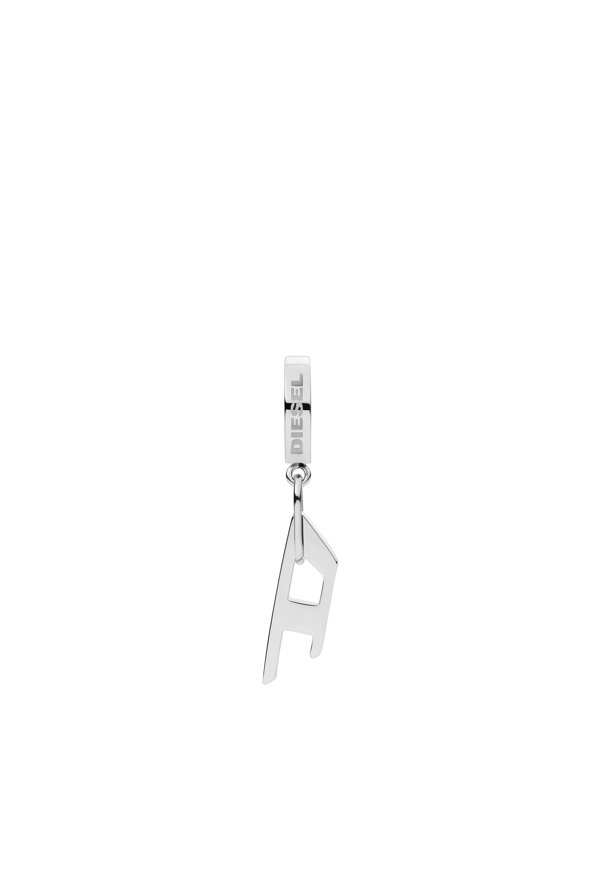 Diesel - DX1336, Unisex's Stainless steel single hoop earring in Silver - 2