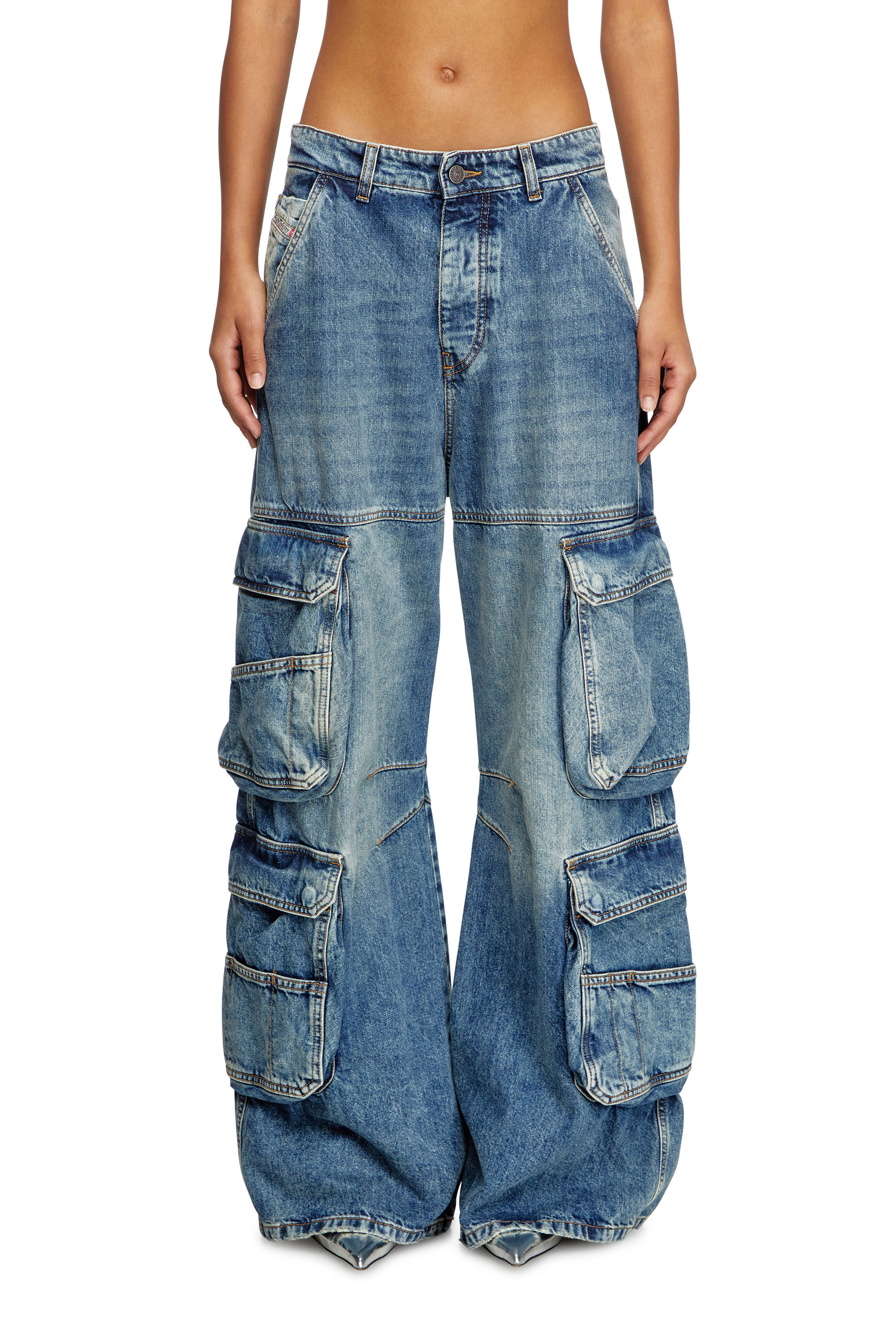Diesel - Woman's Relaxed Jeans 1996 D-Sire 0NLAX, Medium blue - 3