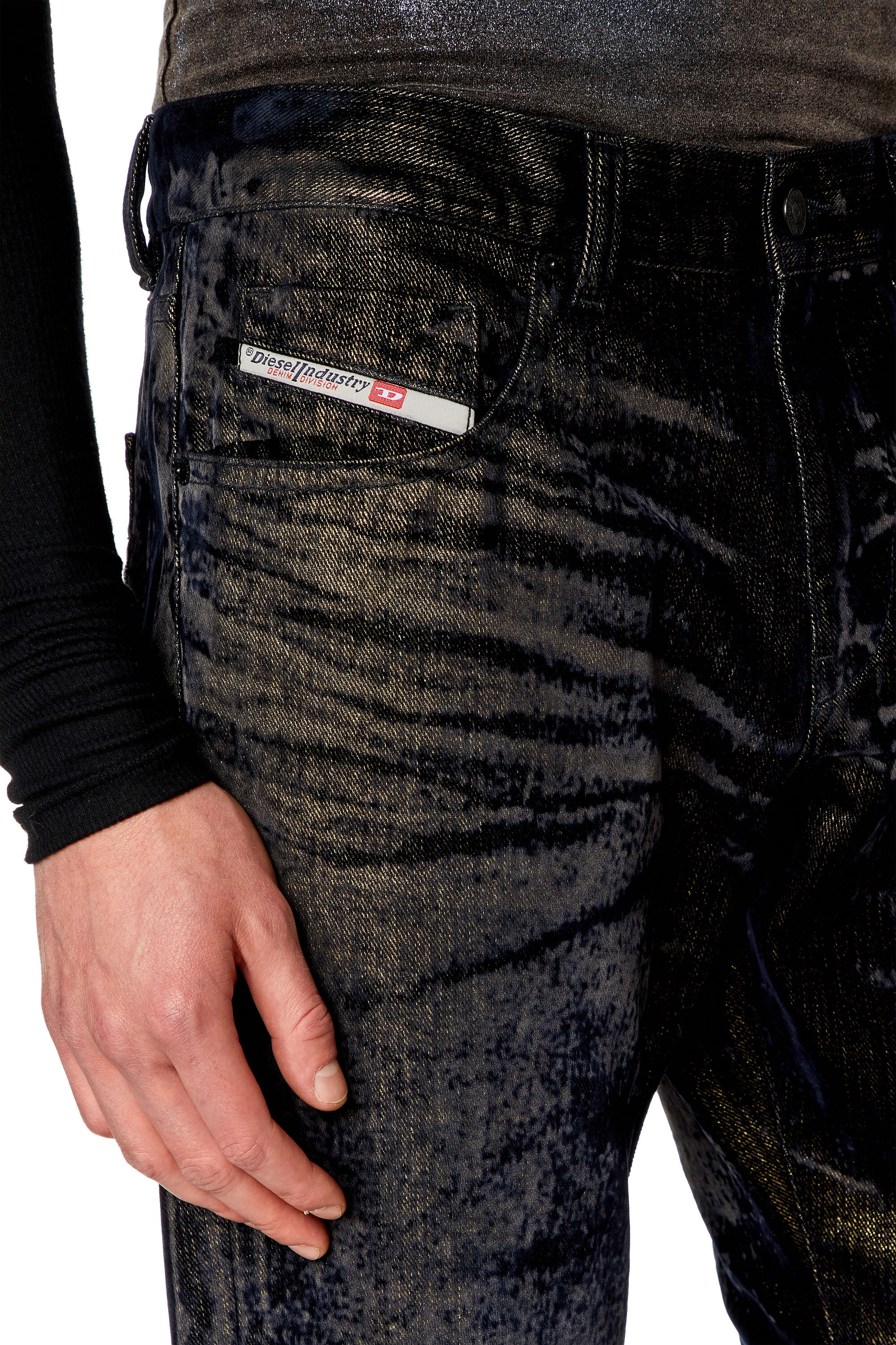 Diesel - Slim Jeans 2019 D-Strukt 09I49, Black/Dark grey - Image 5