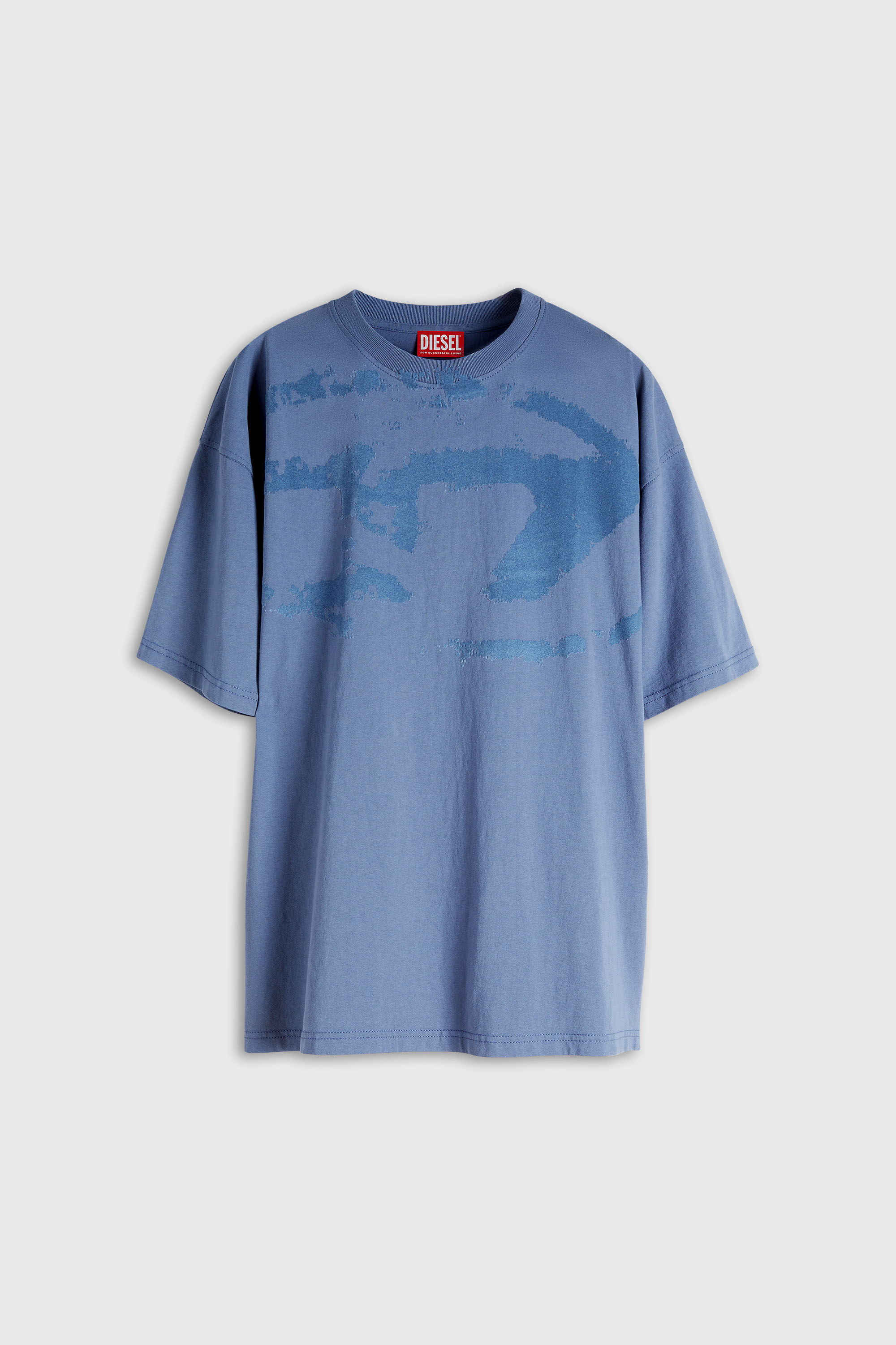 Diesel - T-BOXT-N14, Man's T-shirt with distressed flocked logo in null - 4