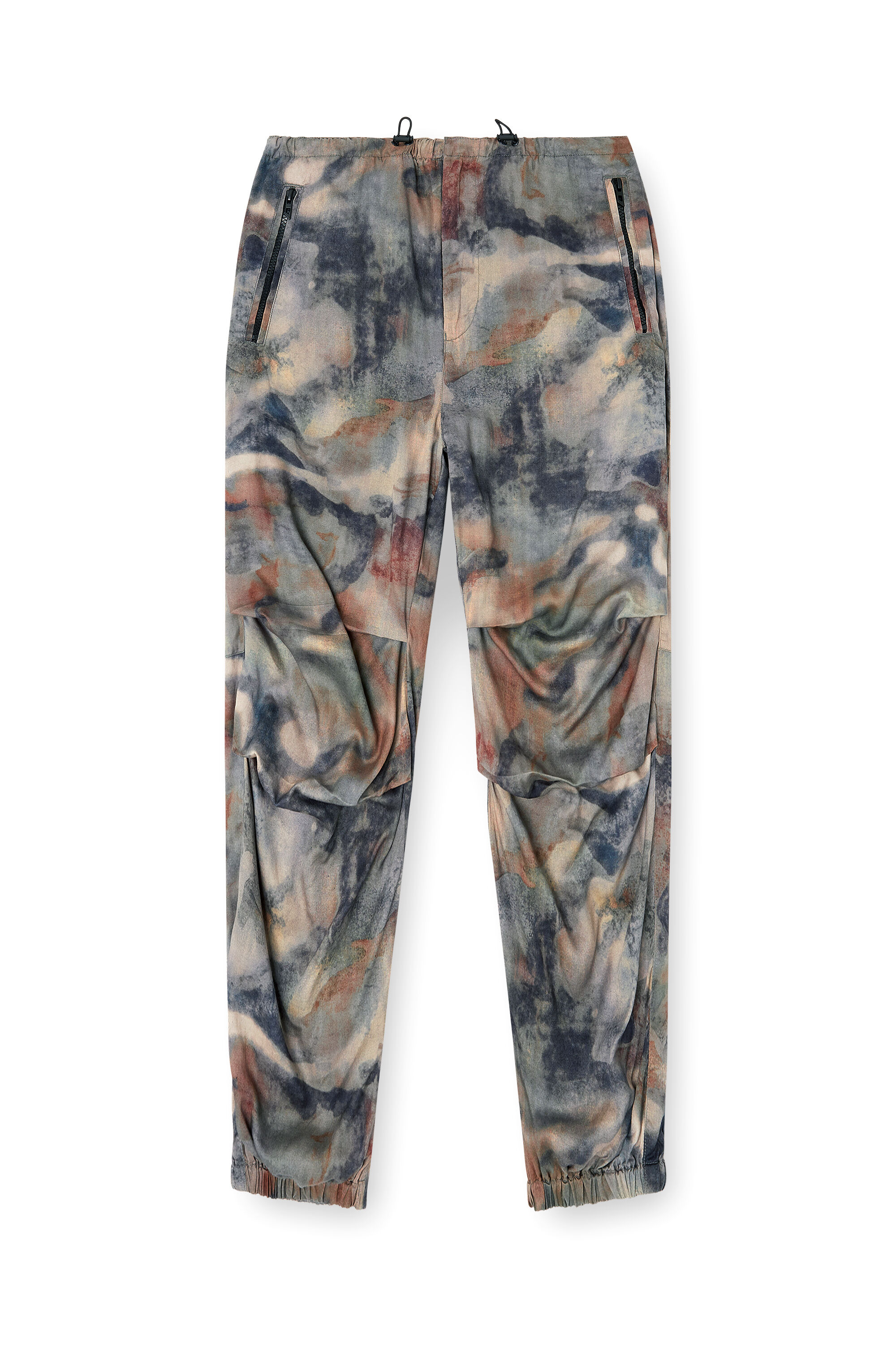 Diesel - P-STITCH-TKBZ, Man's Cargo pants in printed fabric in Military Green - 2