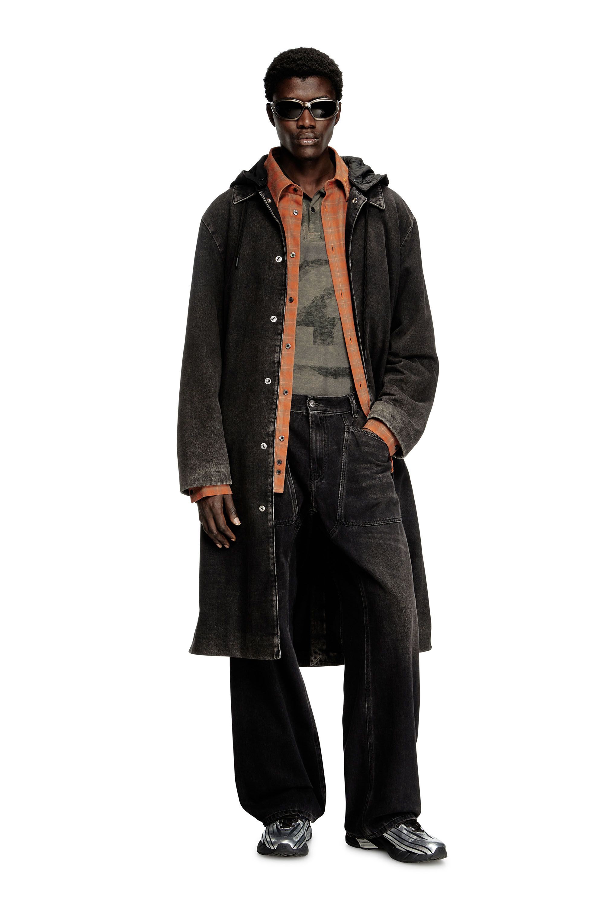 Men's Relaxed Jeans | Black/Dark grey | Diesel D-Zeta