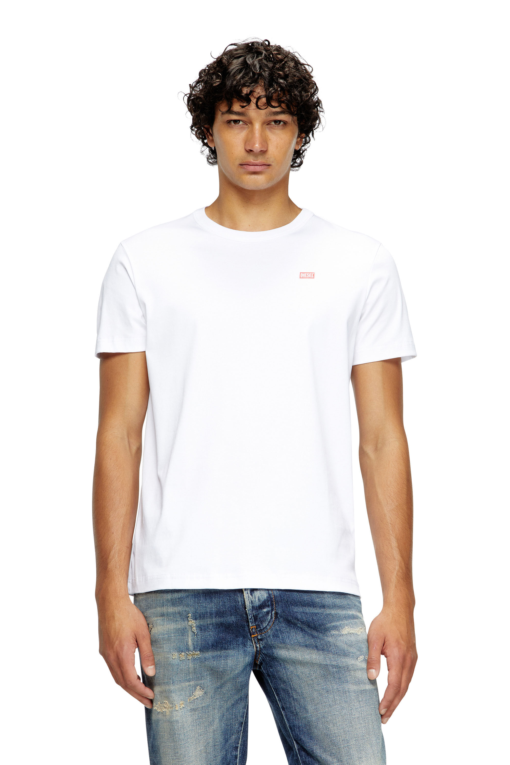 Diesel - T-MIEGOR-K77, Man's T-shirt in mercerised cotton in White - 3