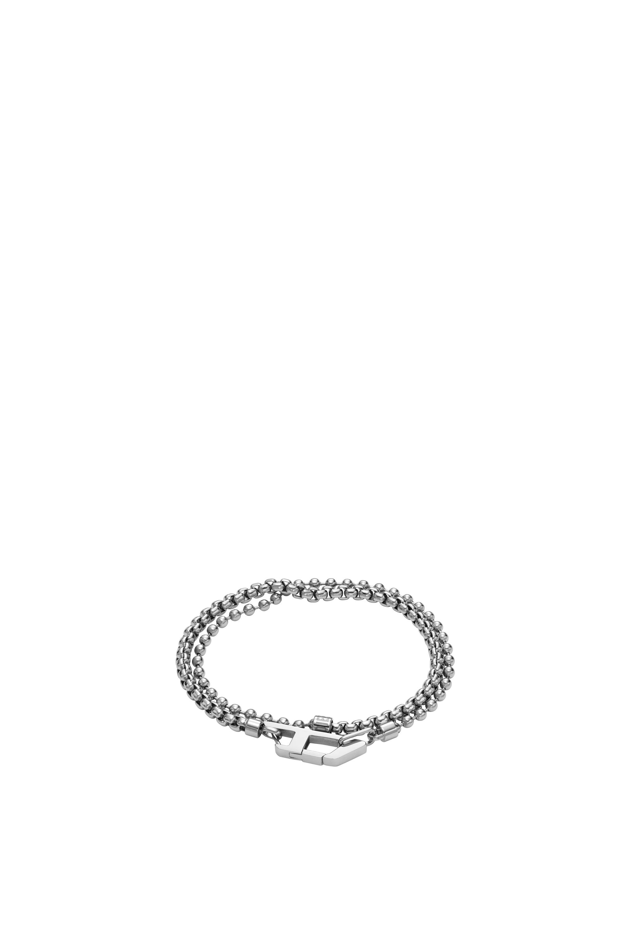 Diesel - DX1473, Unisex Stainless steel chain bracelet in Silver - Image 1