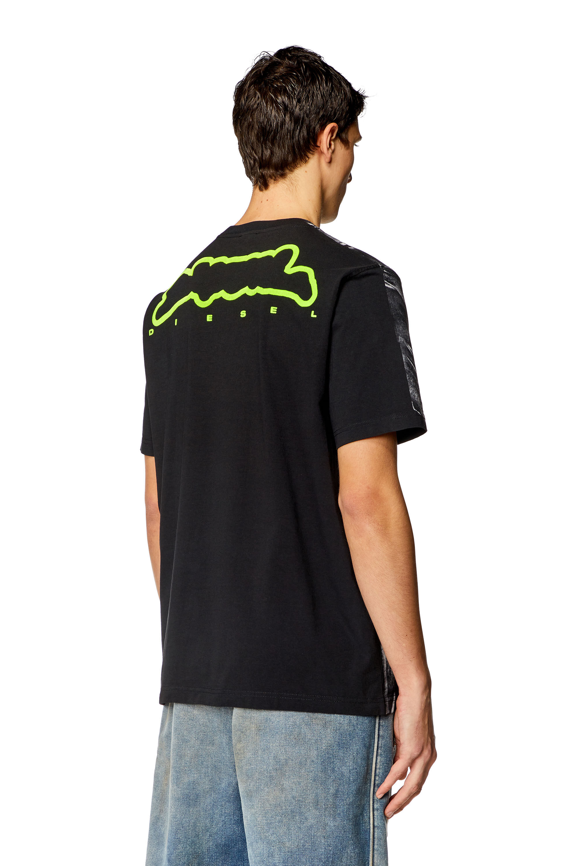Diesel - T-JUST-N3, Man T-shirt with crease-effect print in Multicolor - Image 2