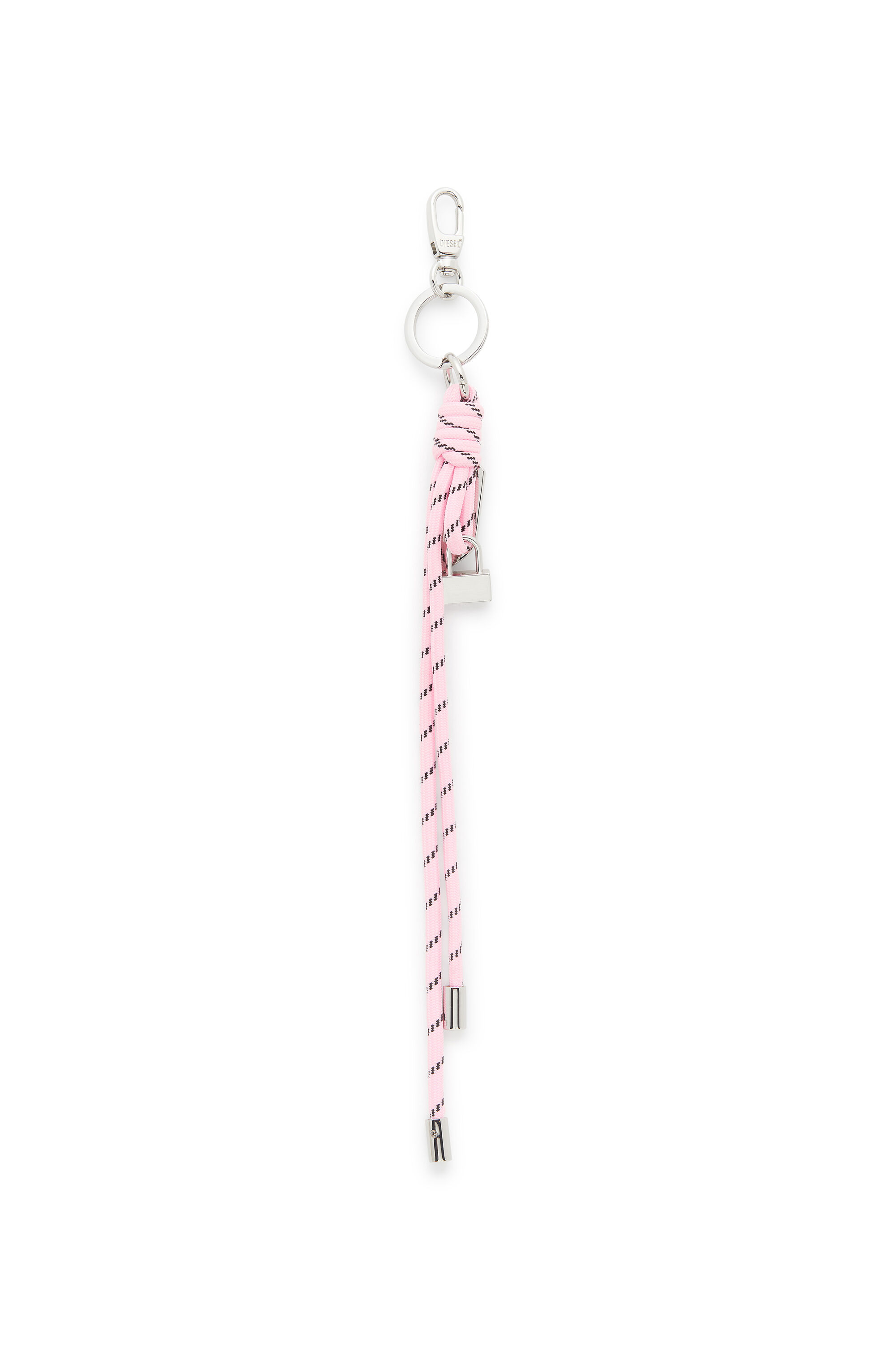 Diesel - ROPE II, Unisex's Metal and rope charm with Diesel pendant in Pink - 2
