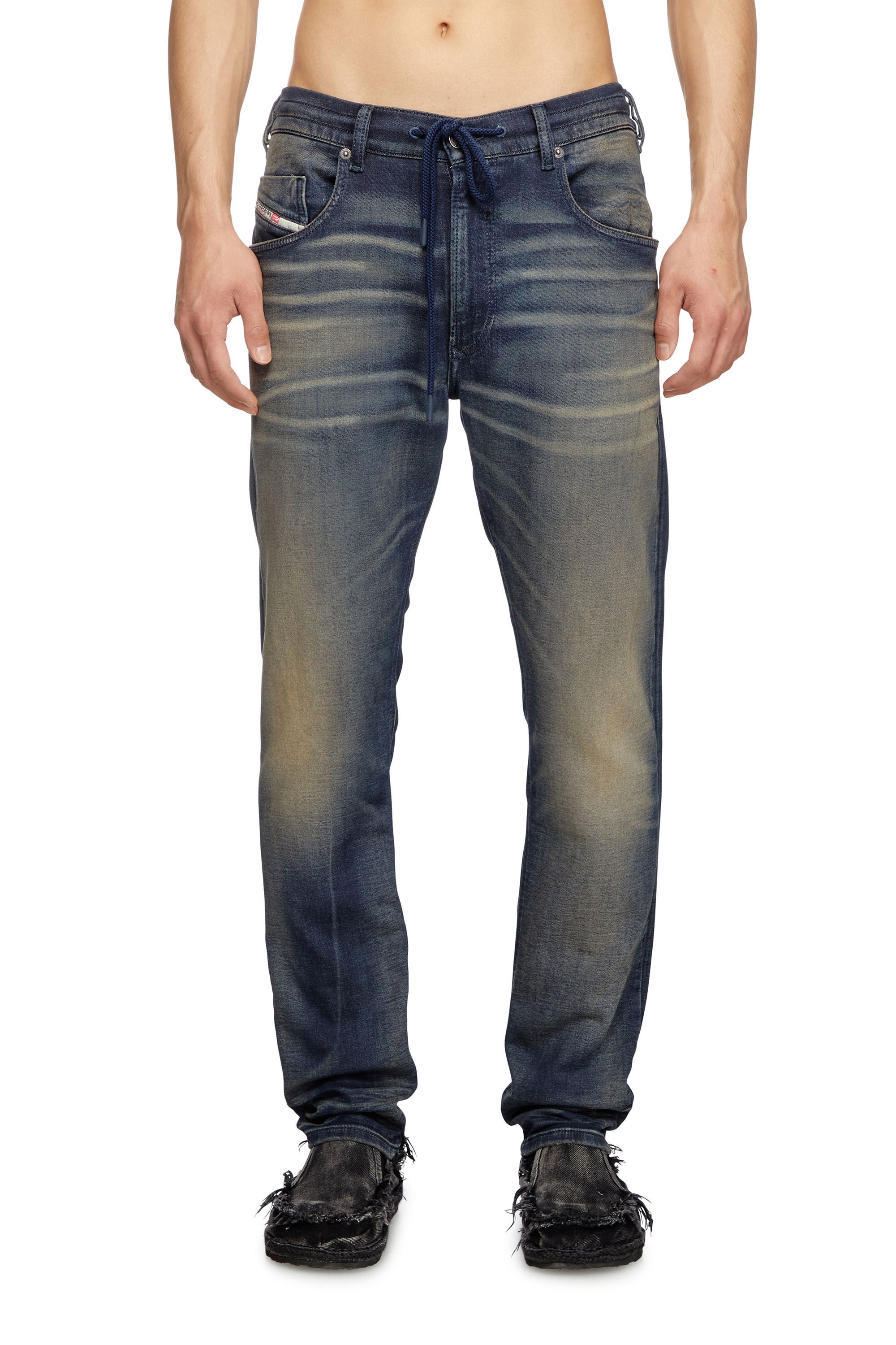 Diesel - Man's Regular 2030 D-Krooley Joggjeans® 068PM, Dark Blue - 3