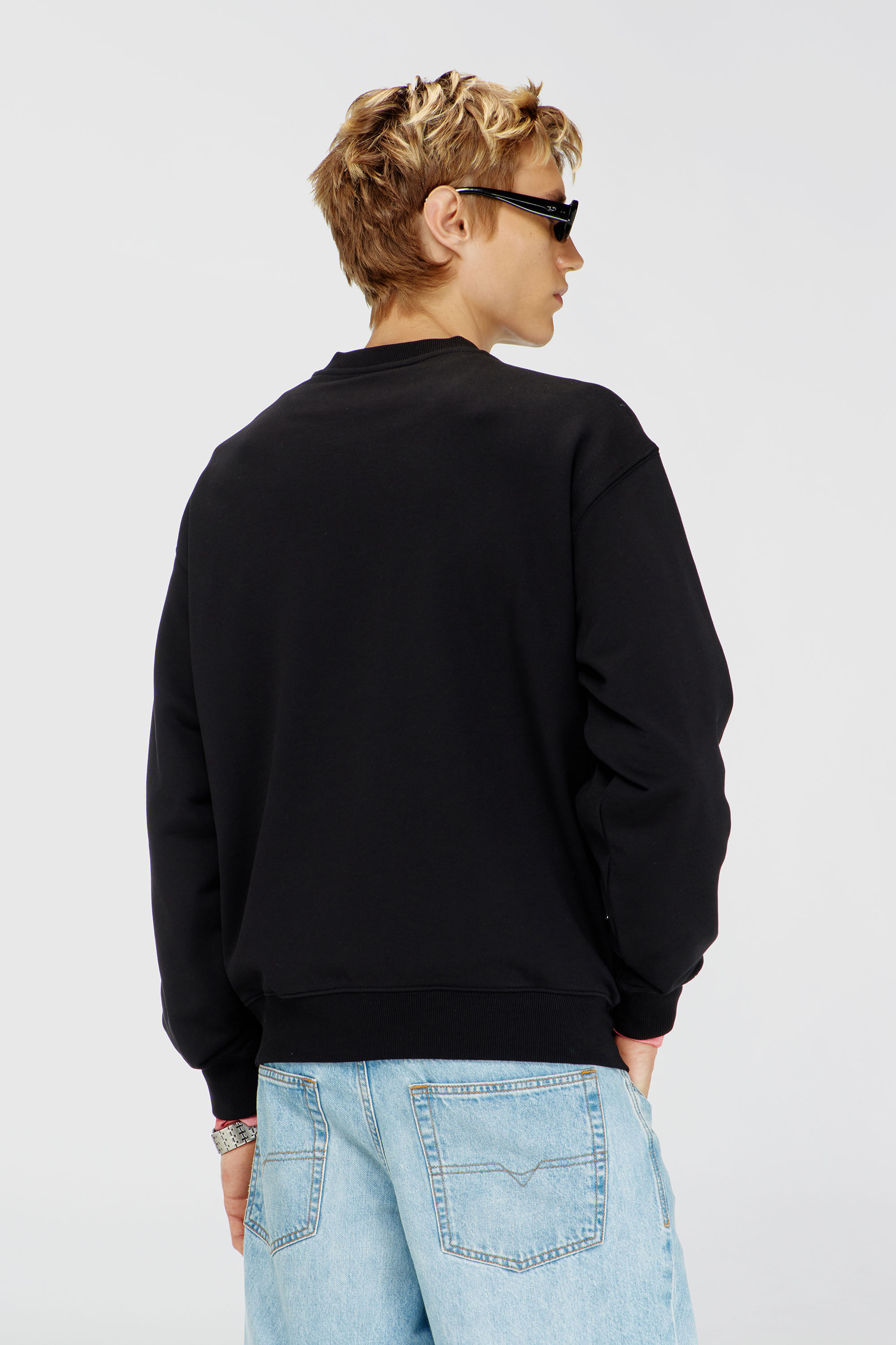 Diesel - S-LUK-R-FEN-T92, Man's Cotton sweatshirt with graphic print in Black - 4