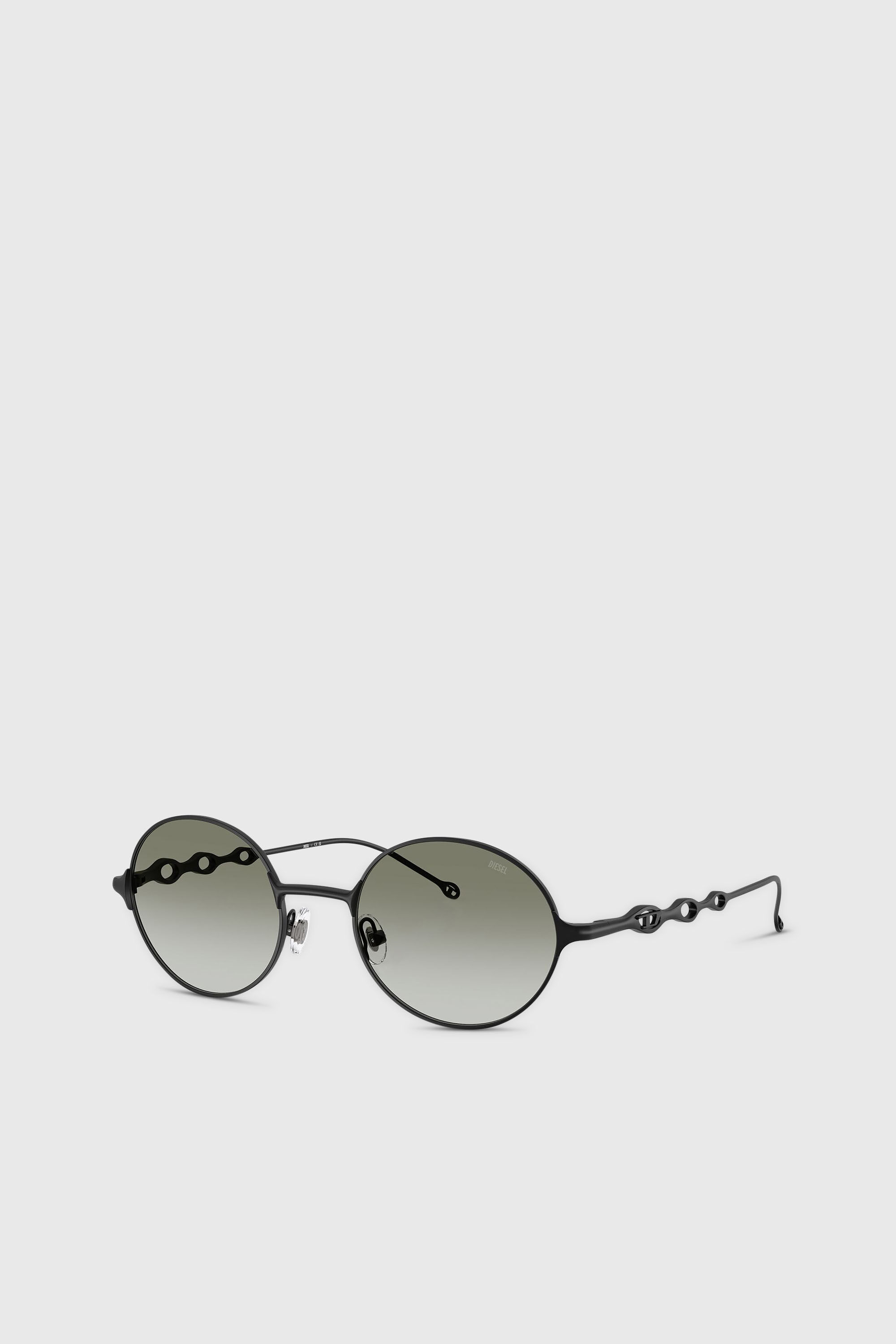 Diesel - 0DL1008, Unisex's Round sunglasses in Black/Green - 5