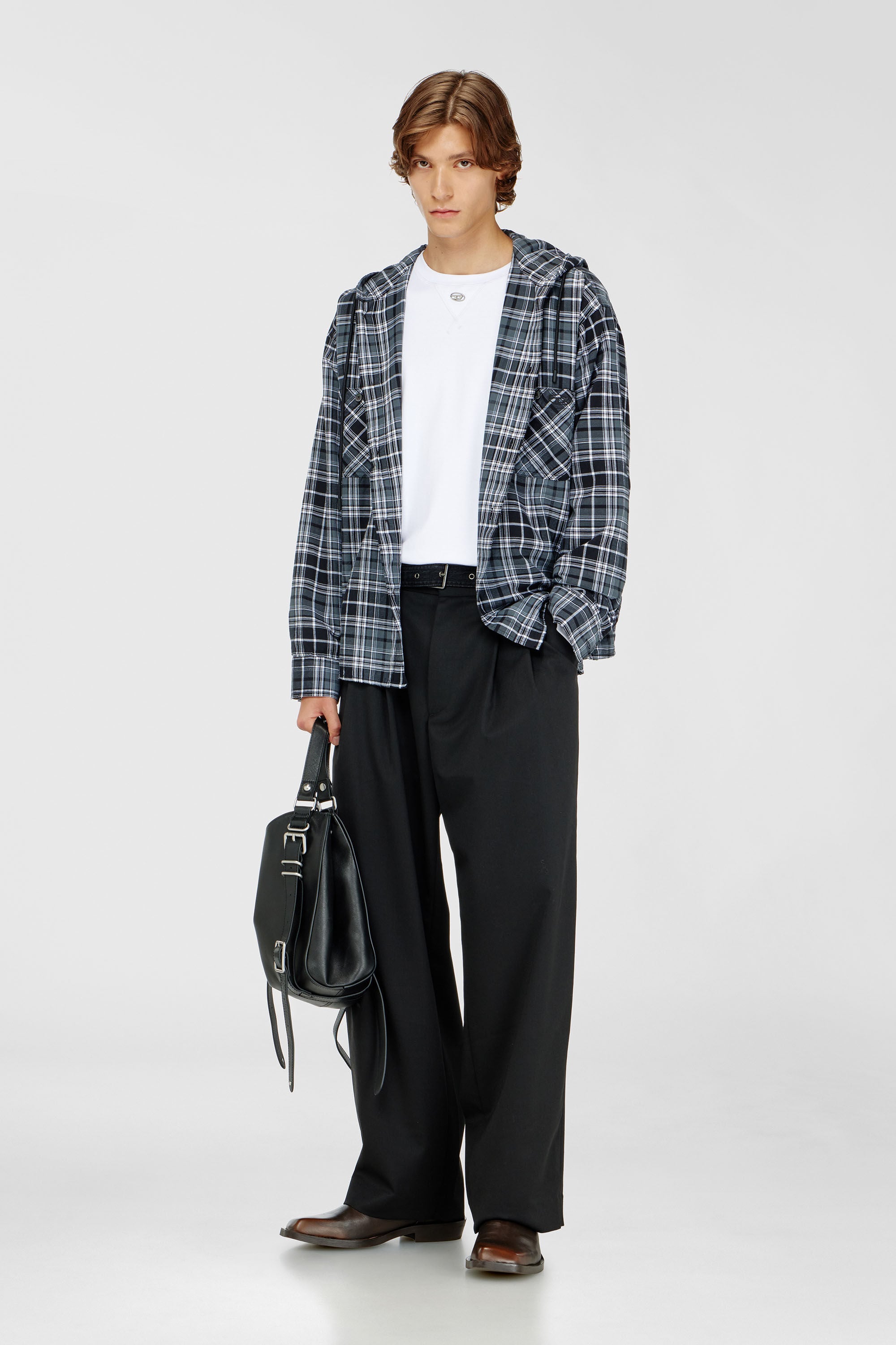 S-DRUM-HOODY-DGBT, Black/White