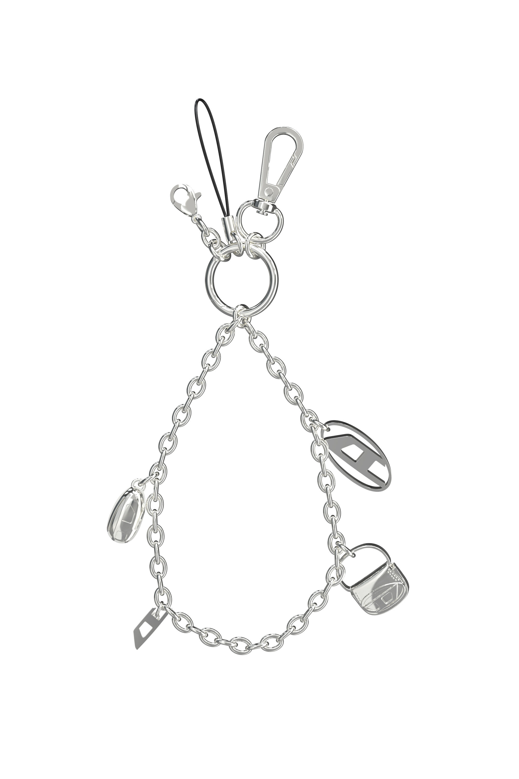 Diesel - 60456  PHONE CHARM, Unisex's Phone Charm & Charm Holder & Dust Plug in Silver - 1