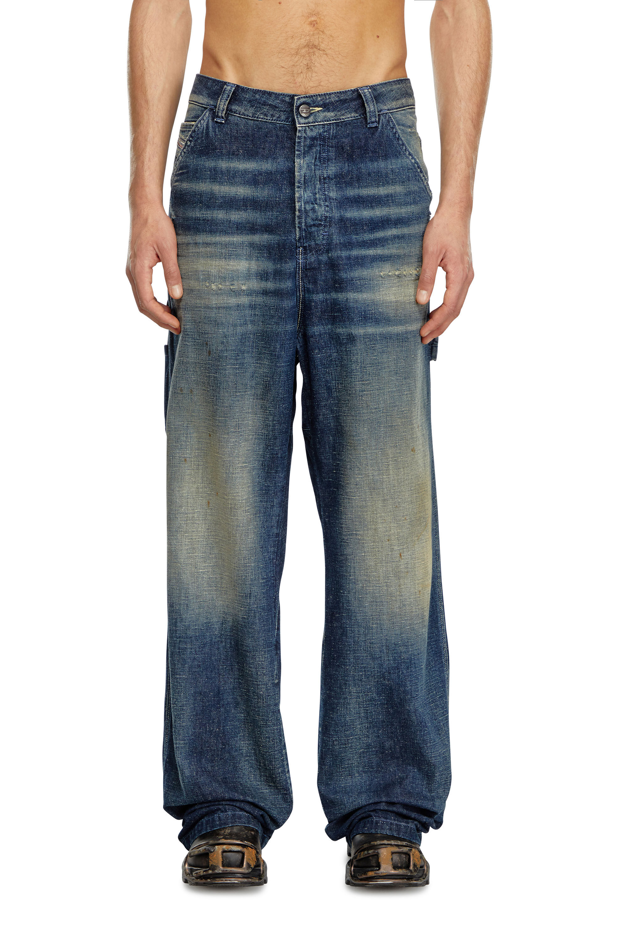 Diesel - Man's Relaxed Jeans D-Livery 09J91, Dark Blue - 3