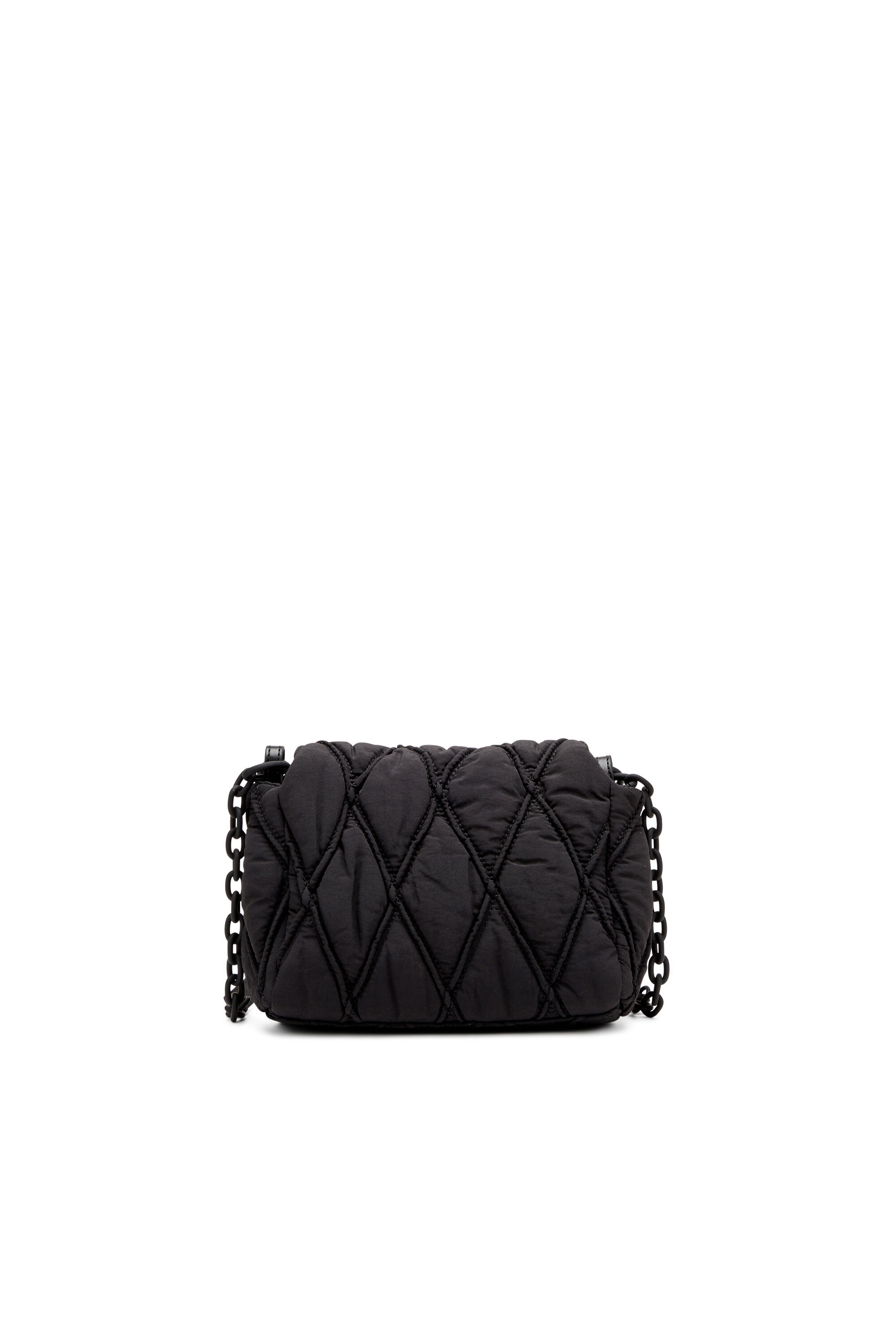 Diesel - CHARM-D SHOULDER S, Woman's Charm-D S-Small shoulder bag in quilted nylon in Black - 3