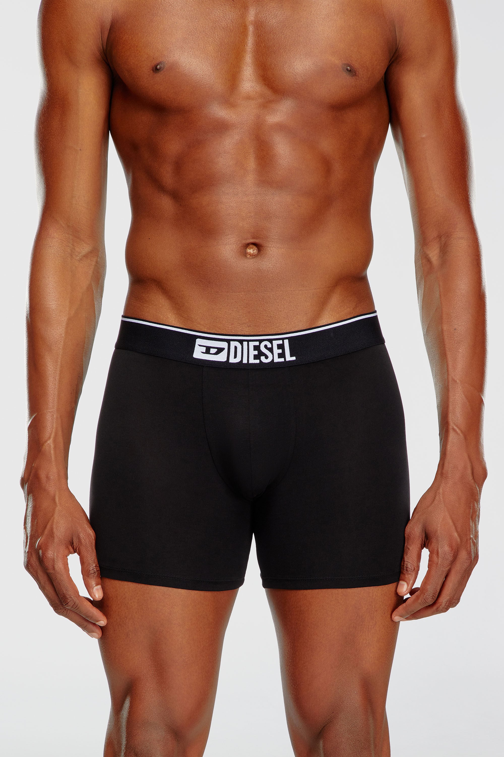 Diesel - UMBX-SEBASTIANTHREEPAC, Man's Three-pack of plain long boxer briefs in Black - 3