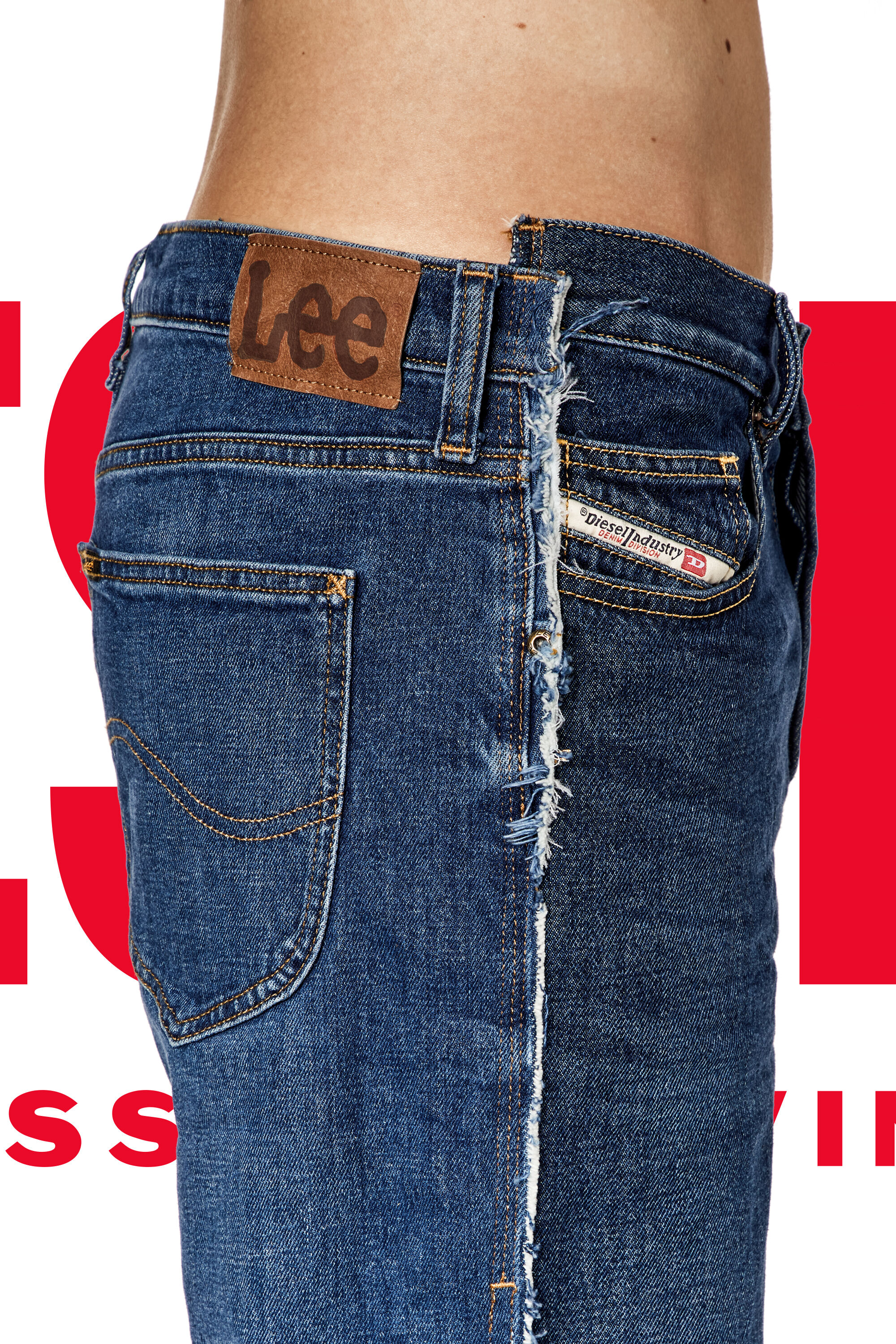 Diesel - Unisex's Regular Jeans Dieseloves 03 09K47, Medium blue - 2
