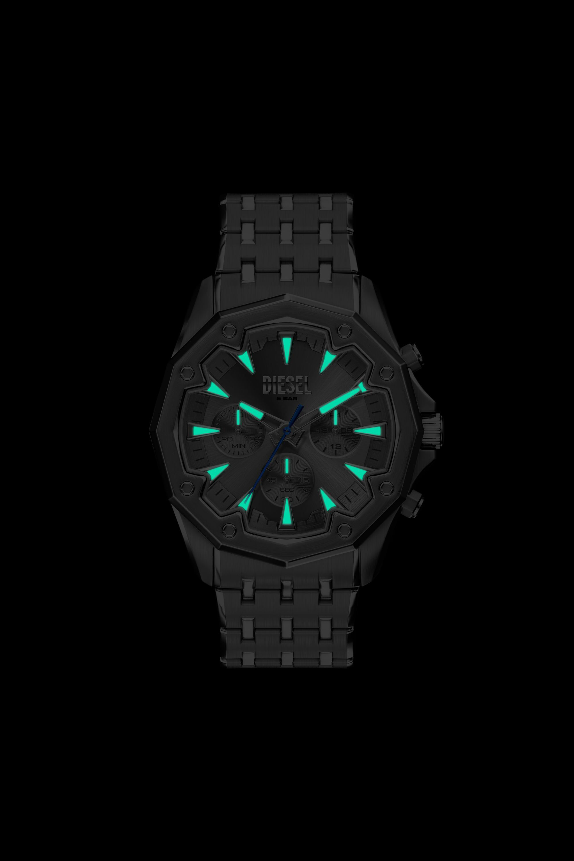 Diesel - DZ4708 WATCH, Man's Stinger Gunmetal Stainless Steel Watch in Grey - 6