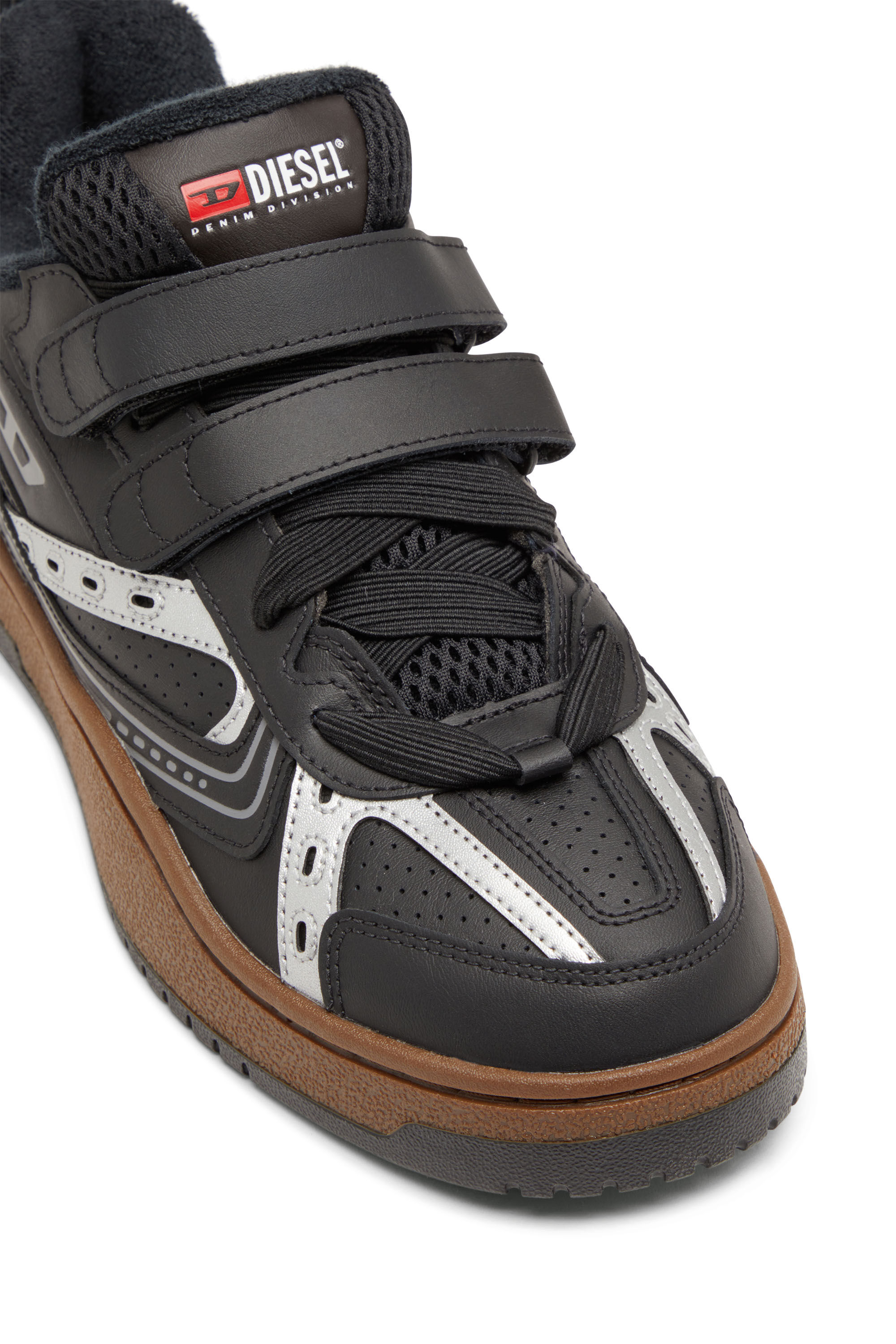 Diesel - S-UKIYO SKT, Man S-Ukiyo-Leather sneaker with straps in Black - Image 6