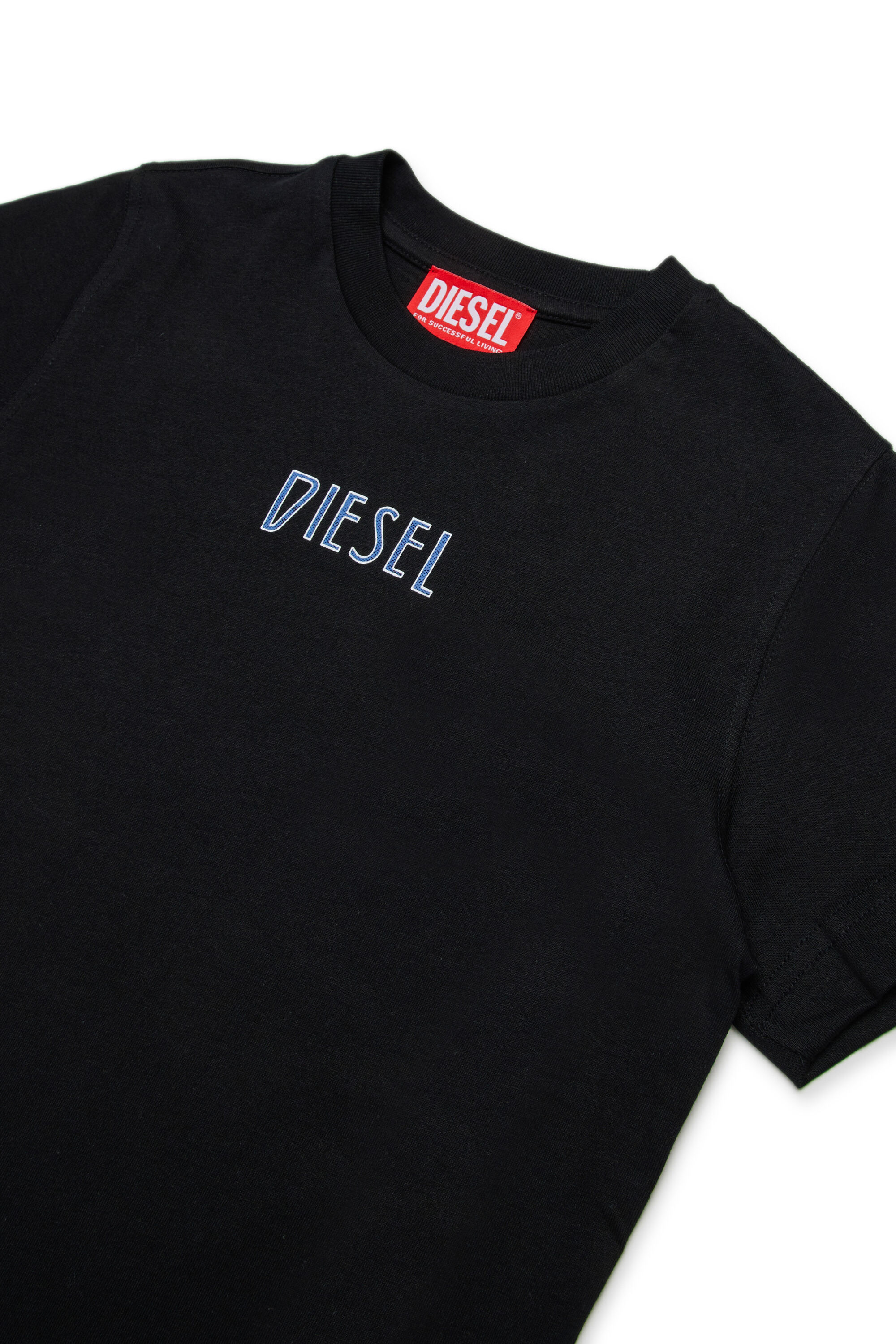 Diesel - TJUSTL31, Man's Cotton T-shirt with logo in Black - 3