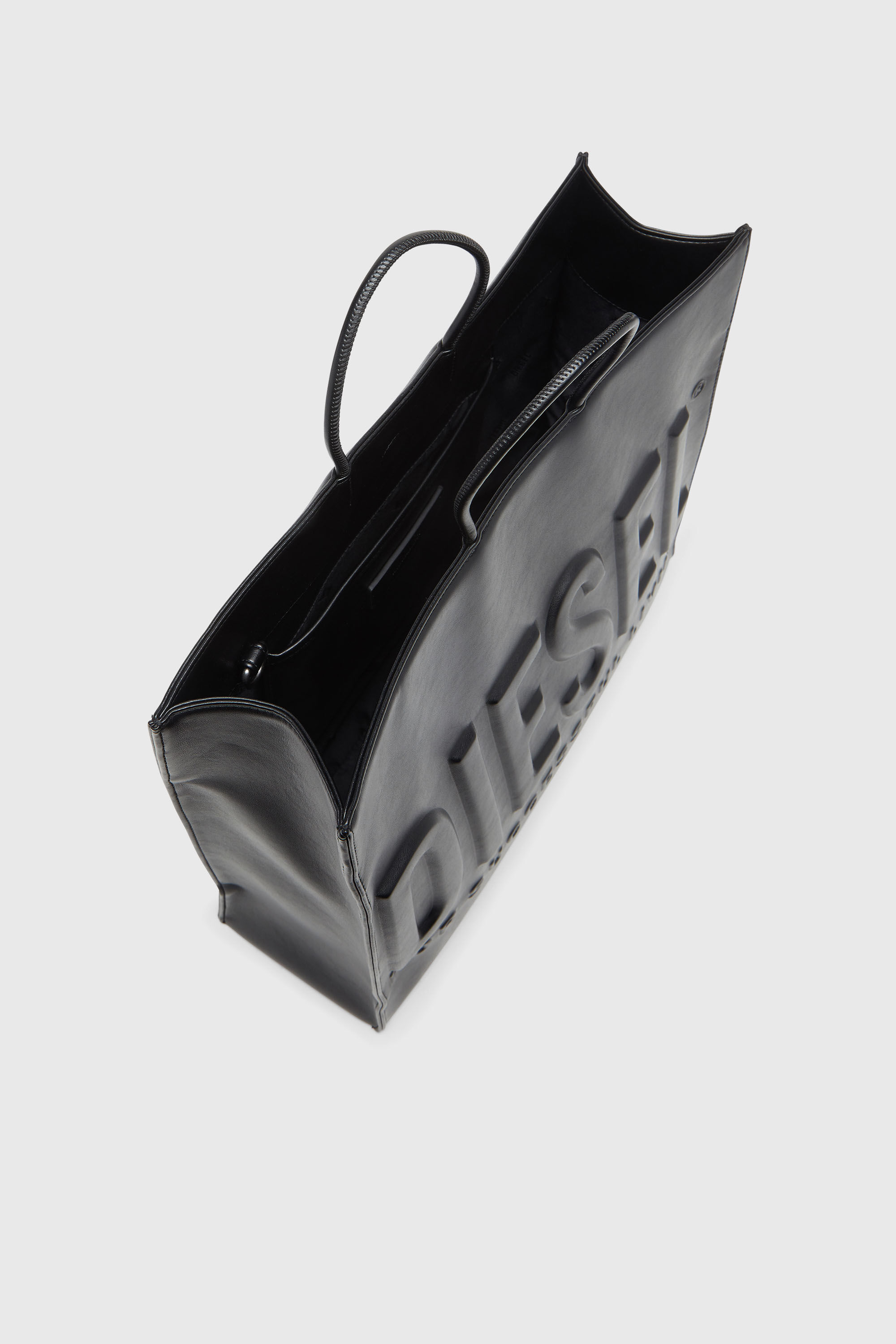 Diesel - DSL 3D SHOPPER EW X, Unisex's Dsl 3D - Shopping bag with embossed logo in Black - 5