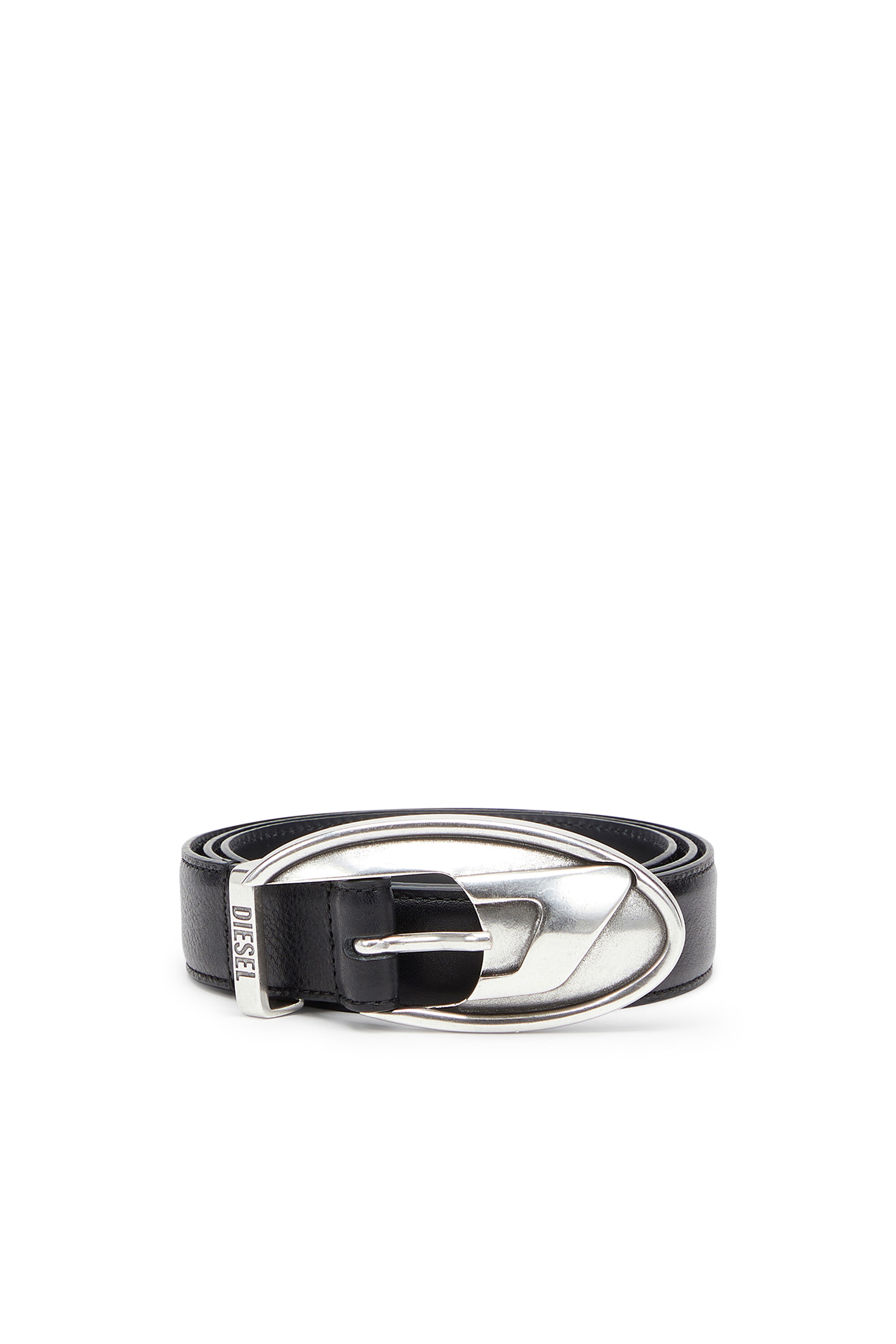 Diesel - B-D ROP 30, Unisex's 3cm belt in bonded leather in Black - 1