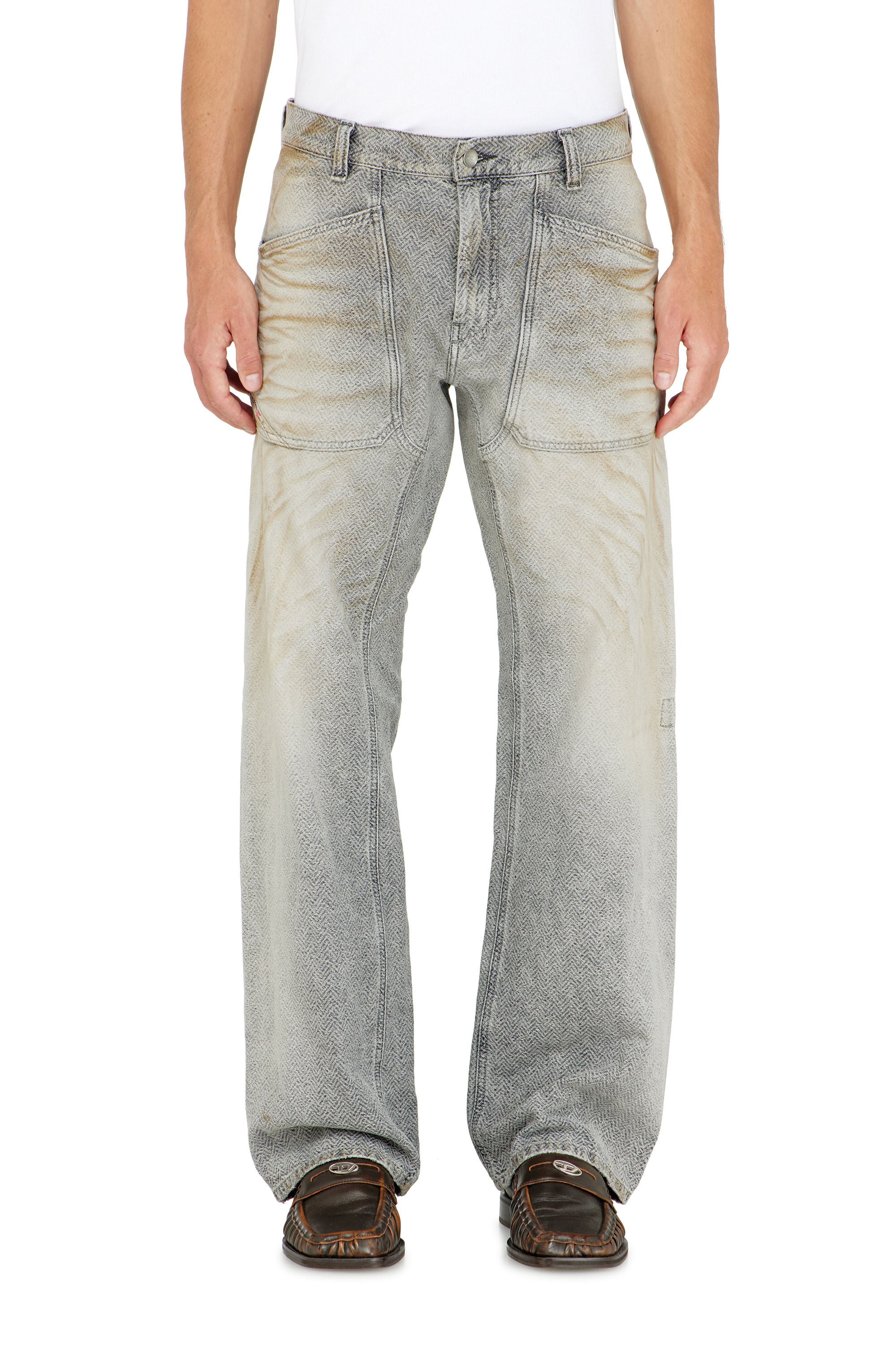 Diesel - Man's Relaxed Jeans D-Zeta 09Q11, Grey - 4