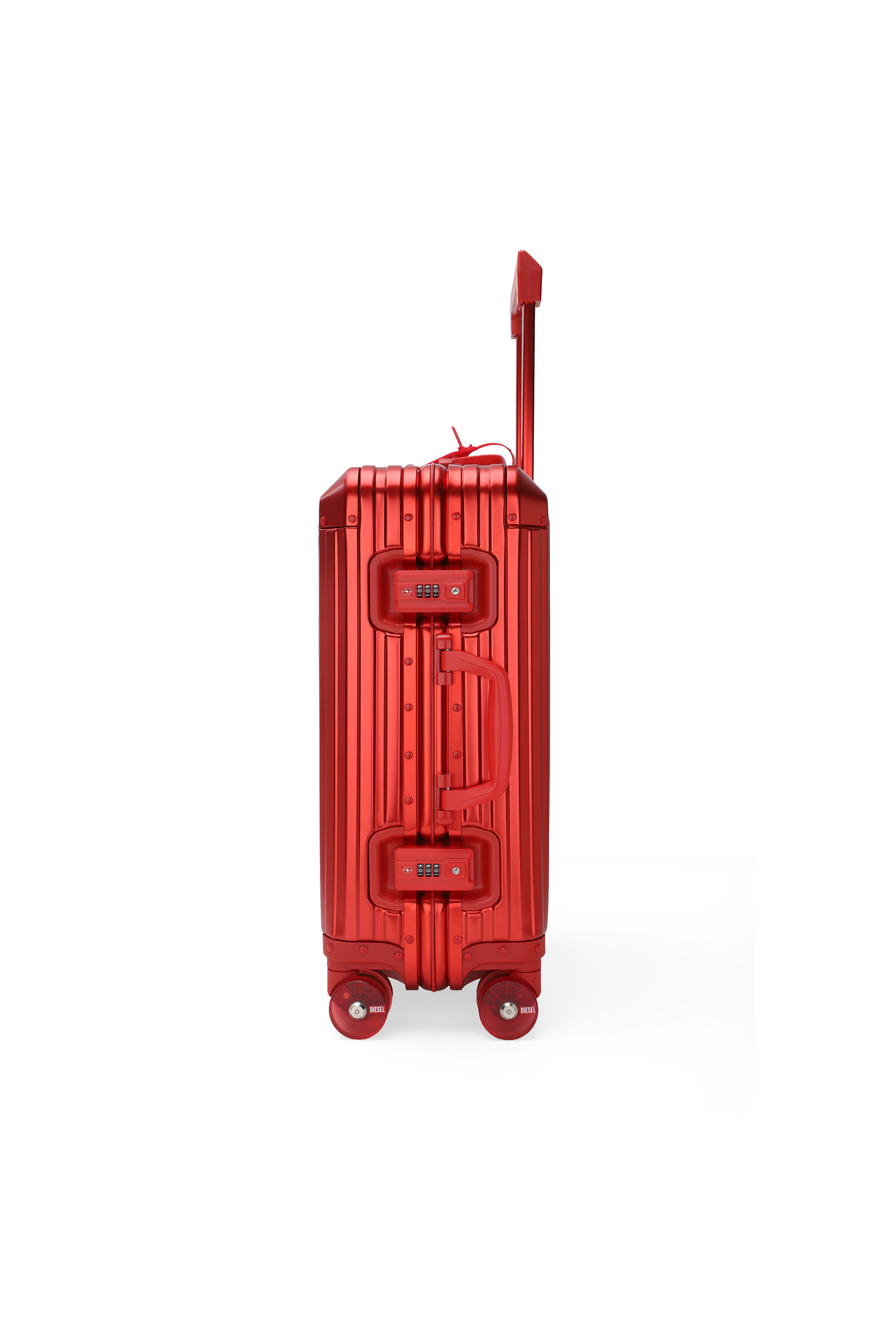 Diesel - DIESEL ALUMINUM TROLLEY- DSL002, Unisex's Aluminum suitcase size S in Red - 3