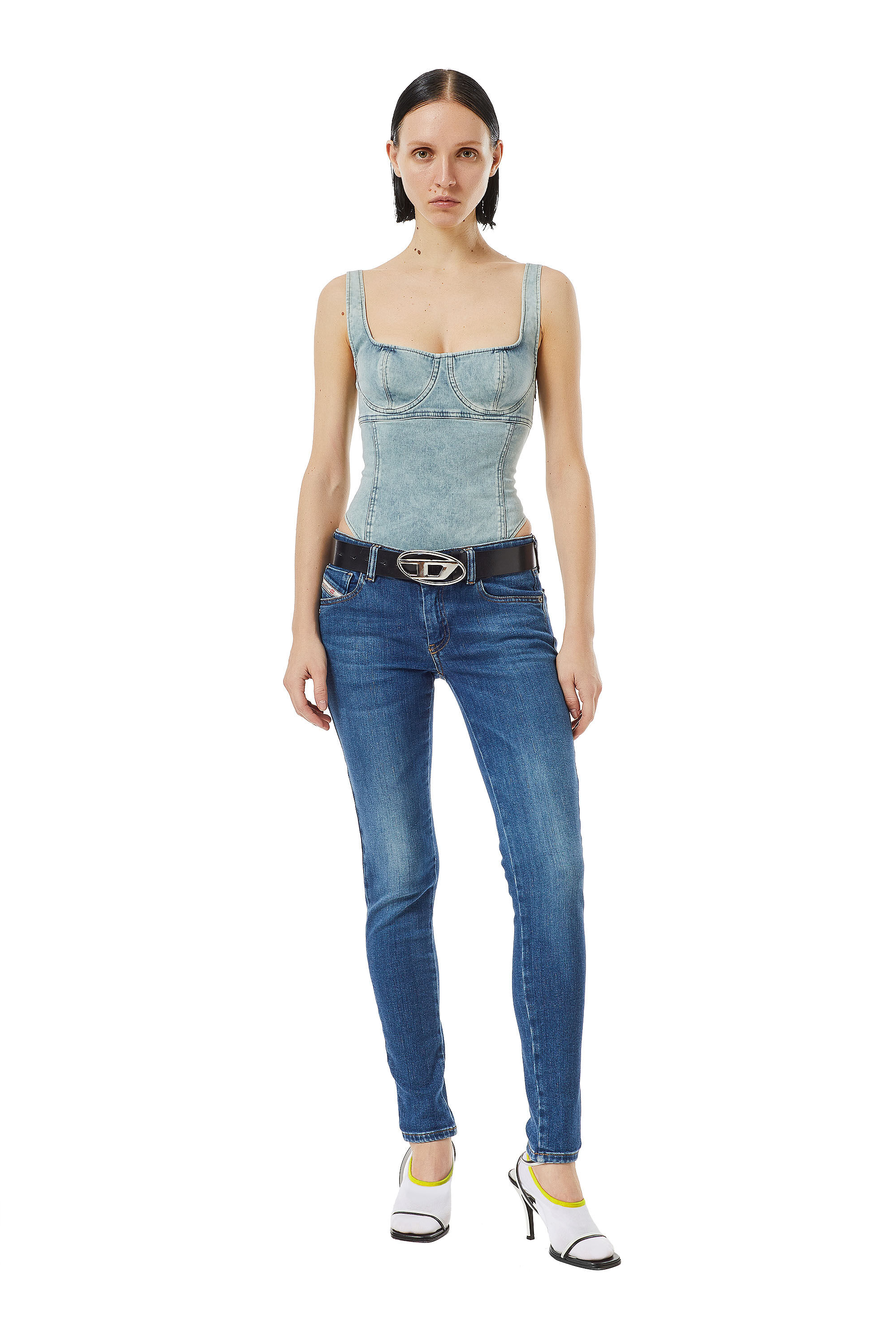 Diesel - Super skinny Jeans 2018 Slandy-Low 09C21, Medium blue - Image 1