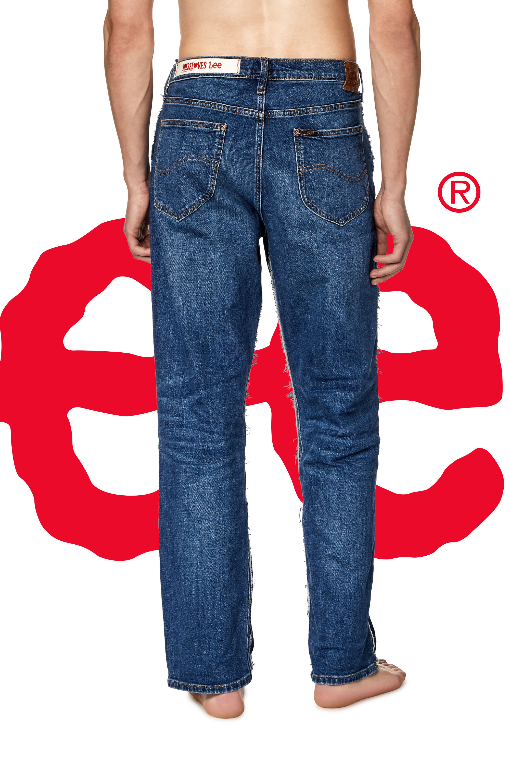 Diesel - Straight Jeans Dieseloves 03 09K47, Medium blue - Image 6